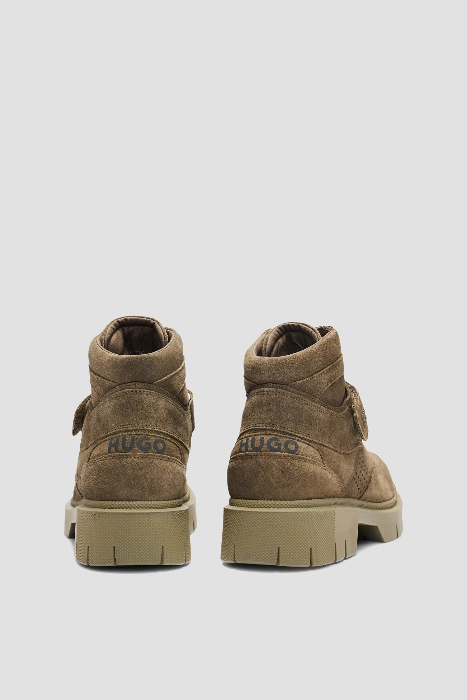 Мужские оливковые замшевые ботинки HUGO 50497791;345