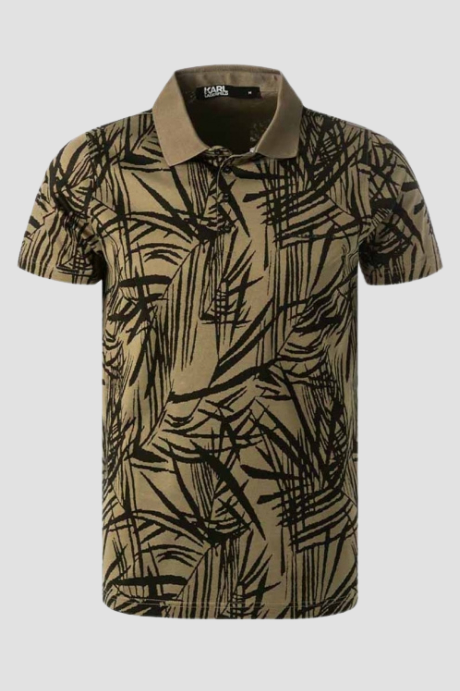 Мужское оливковое поло с узором Karl Lagerfeld 521203.745007;570