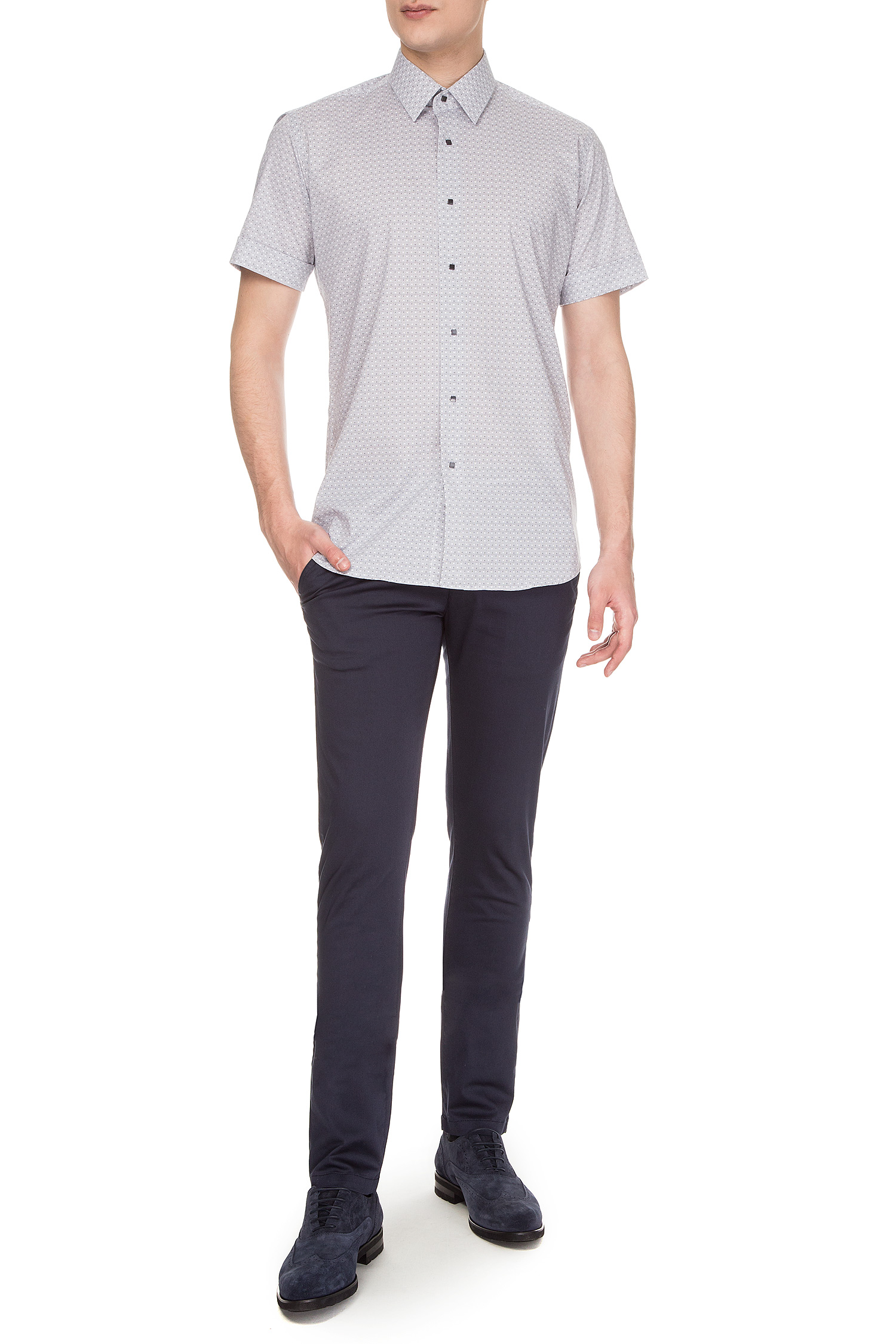 Мужская серая рубашка Slim Fit Karl Lagerfeld 681612.606500;900