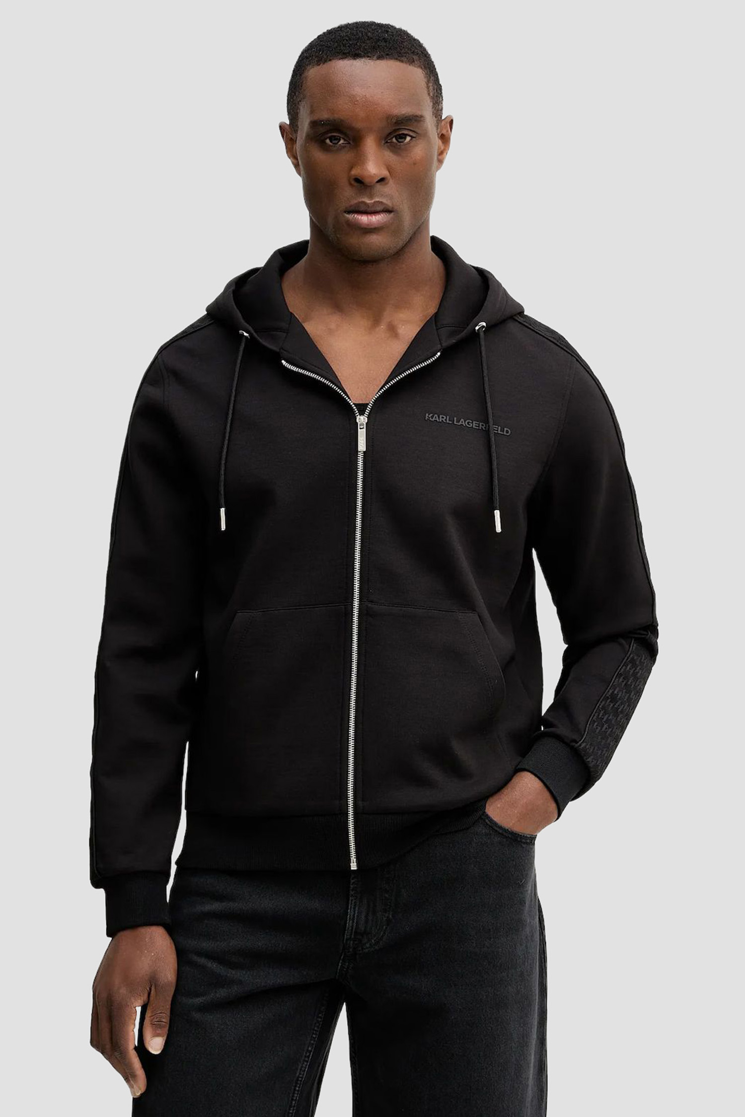 Чоловіча чорна кофта на блискавці Karl Lagerfeld 561902.705007;990