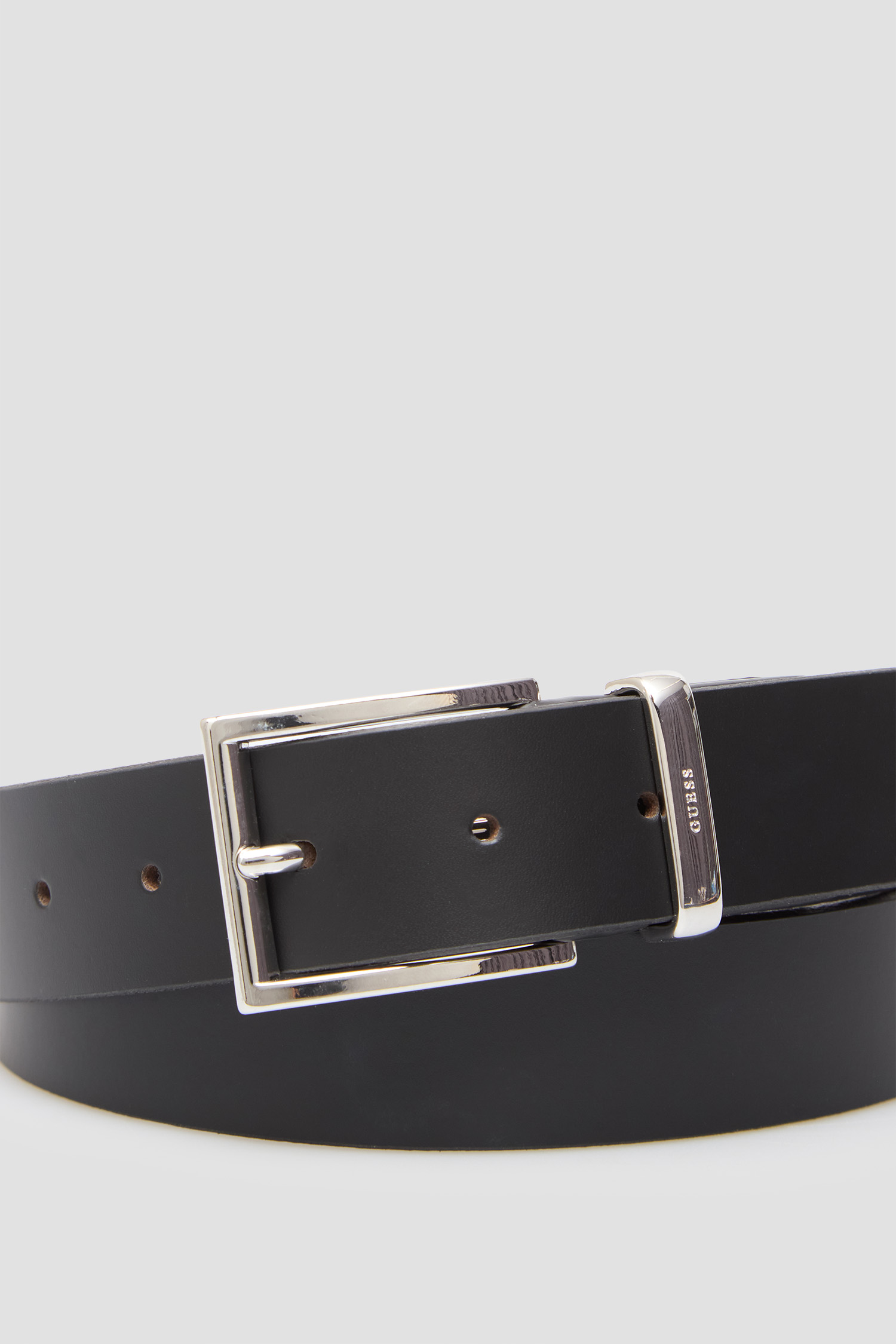 Мужской черный кожаный ремень Guess BM7839.P5430;BLA