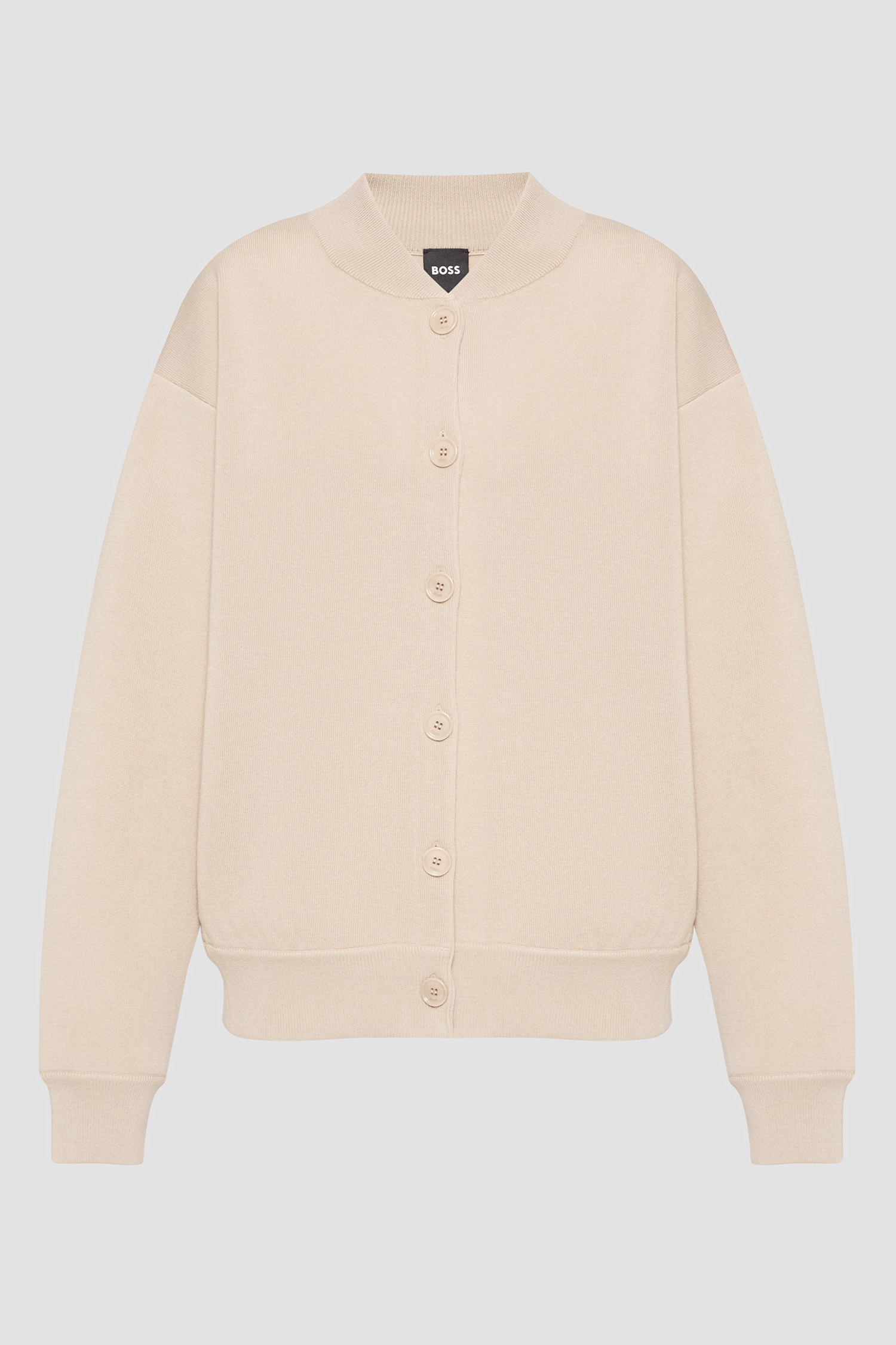 Женский бежевый шерстяной кардиган BOSS 50543544;275