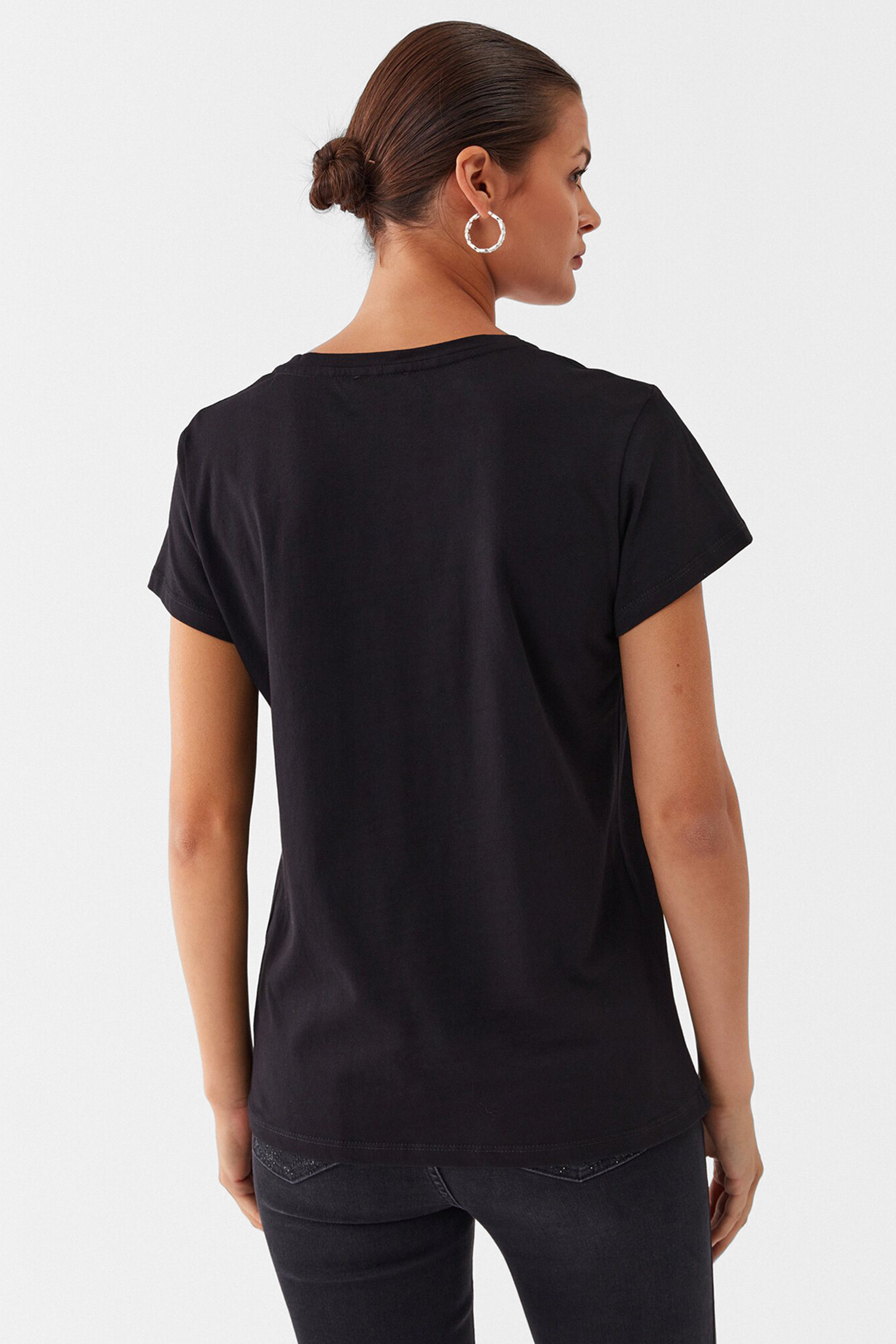 Женская черная футболка Liu Jo TF3297.J6040;W9414