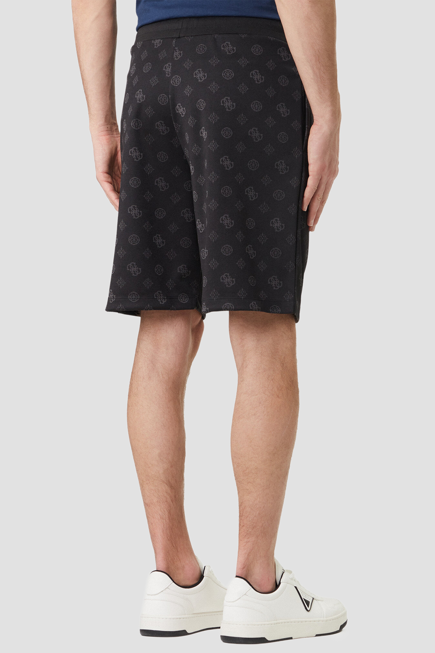 Чоловічі чорні шорти з візерунком Guess Z6GD03.K2851;FJCD