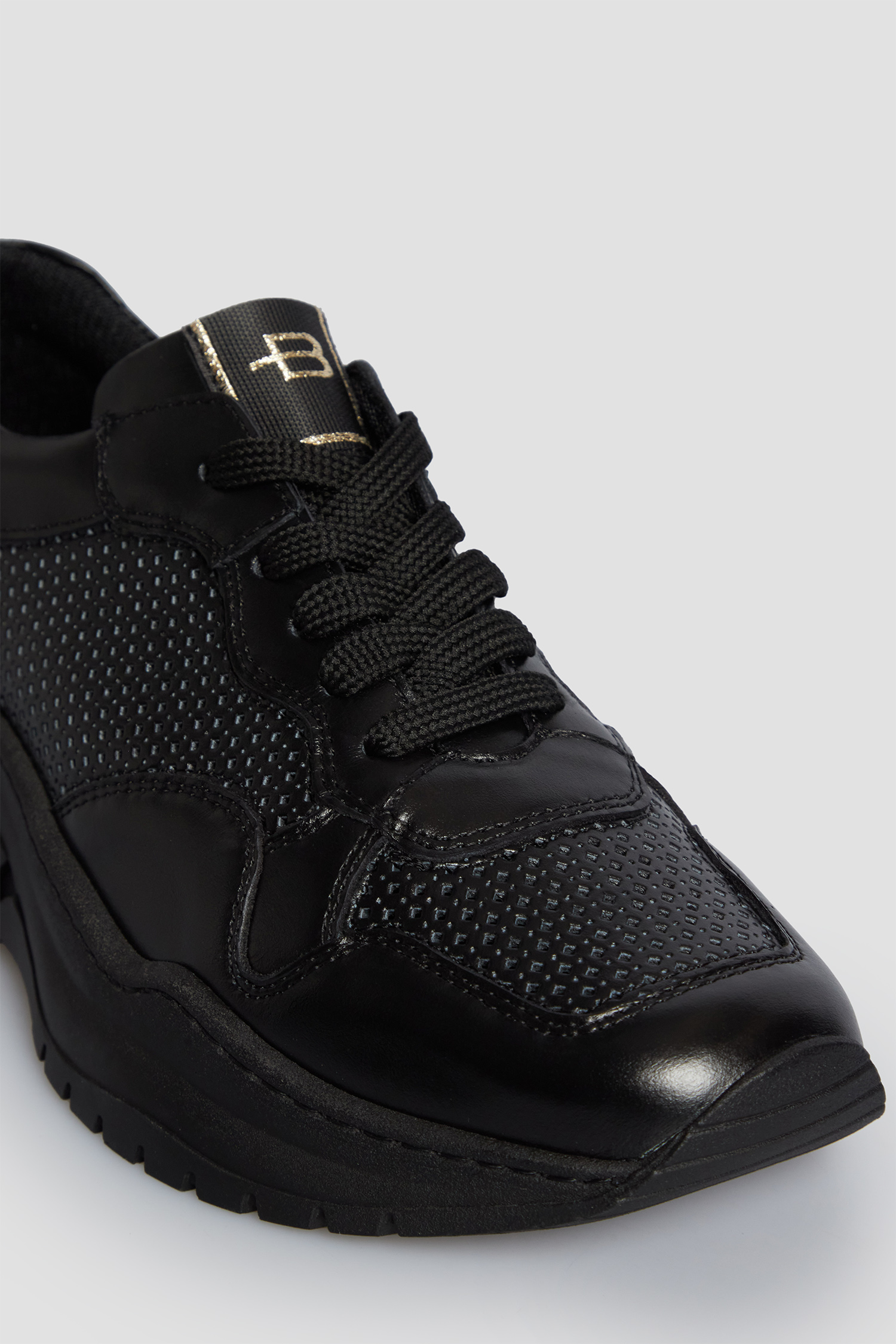 Жіночі чорні шкіряні кросівки BALDININI D4E606T1VIFO;0000