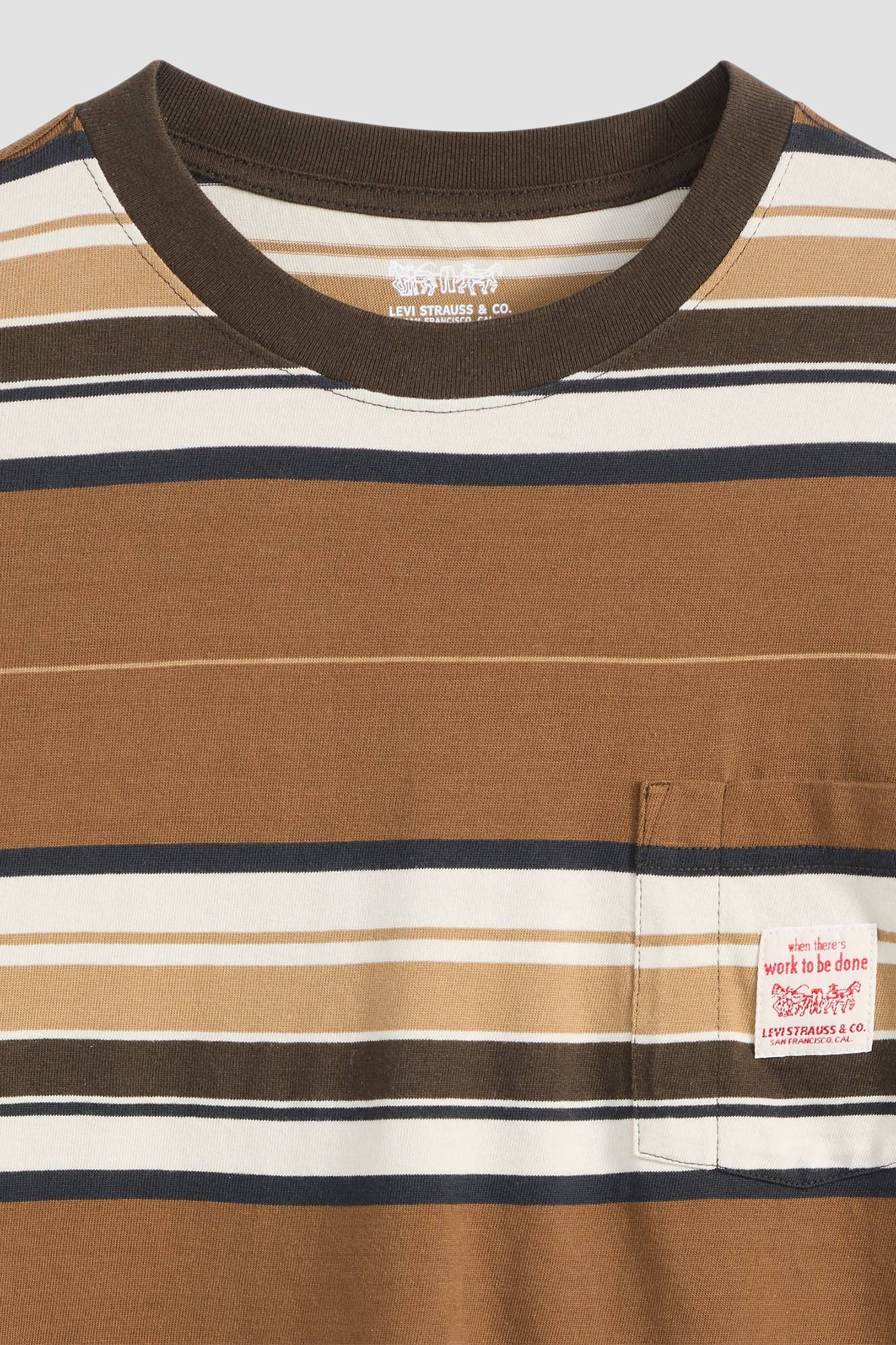 Мужская бежевая футболка в полоску Levi’s® A5850;0019