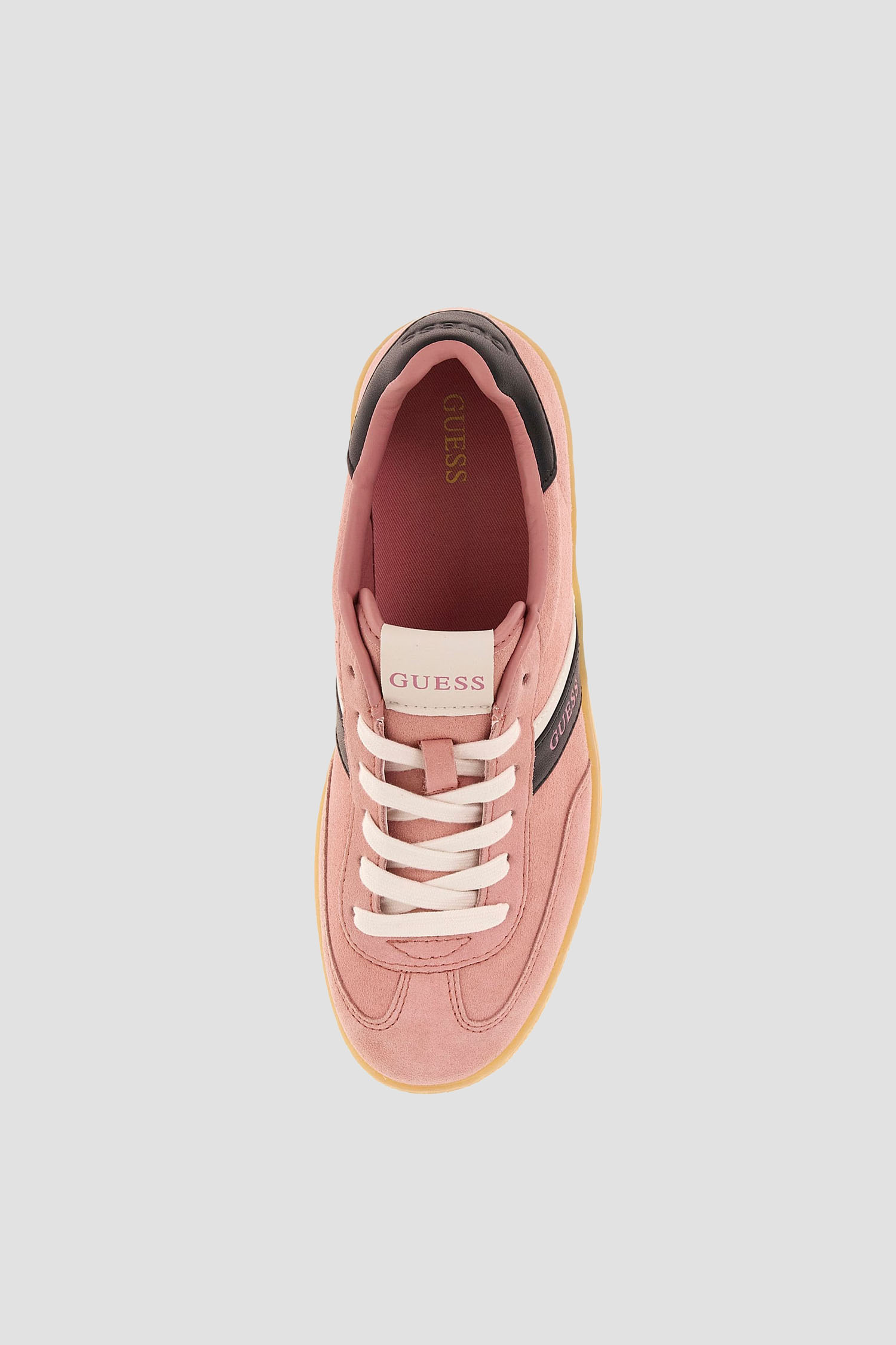 Женские розовые замшевые сникерсы Guess FLPNOL.LEP12;PINK