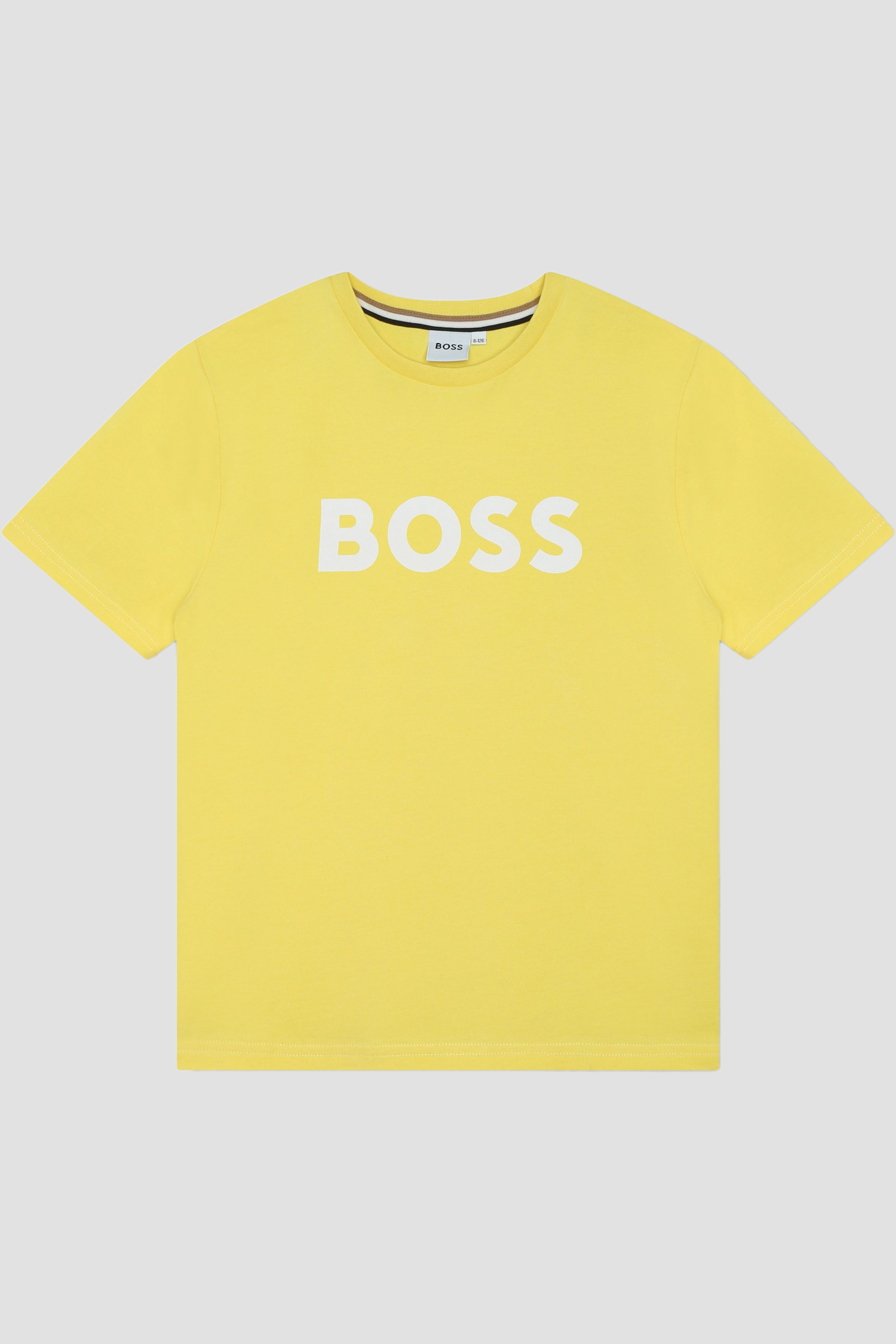 Детская желтая футболка BOSS kids J50718;508