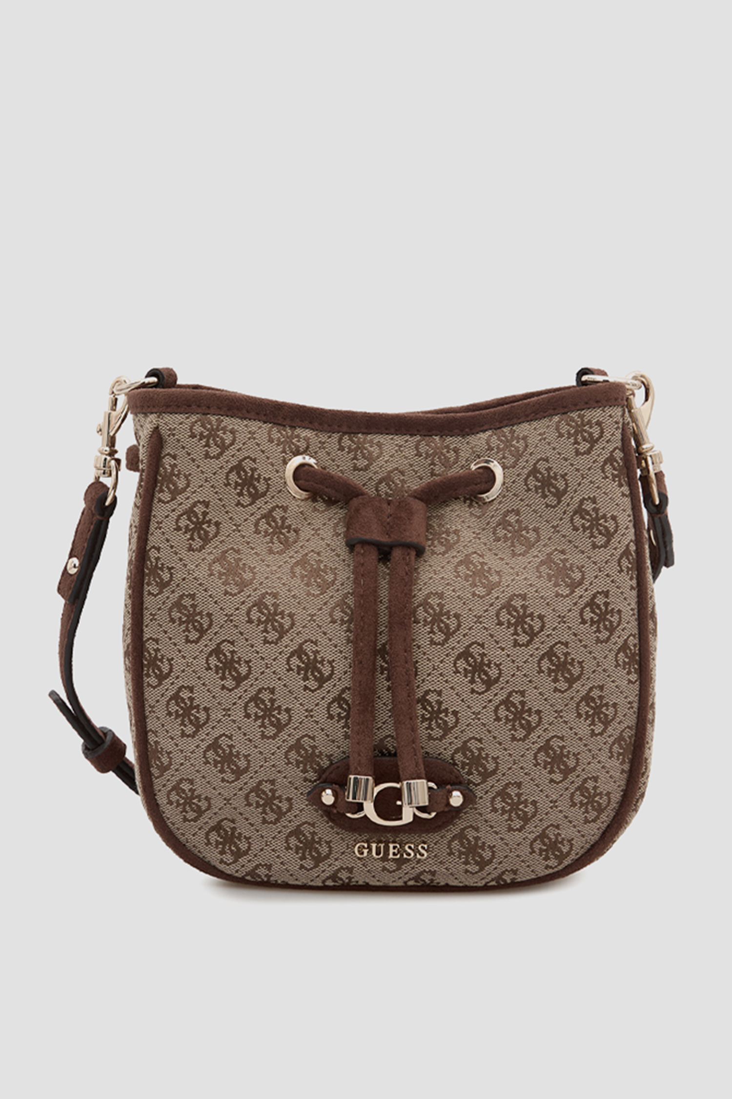 Жіноча бежева сумка з візерунком Guess HWJG23.13770;LGW