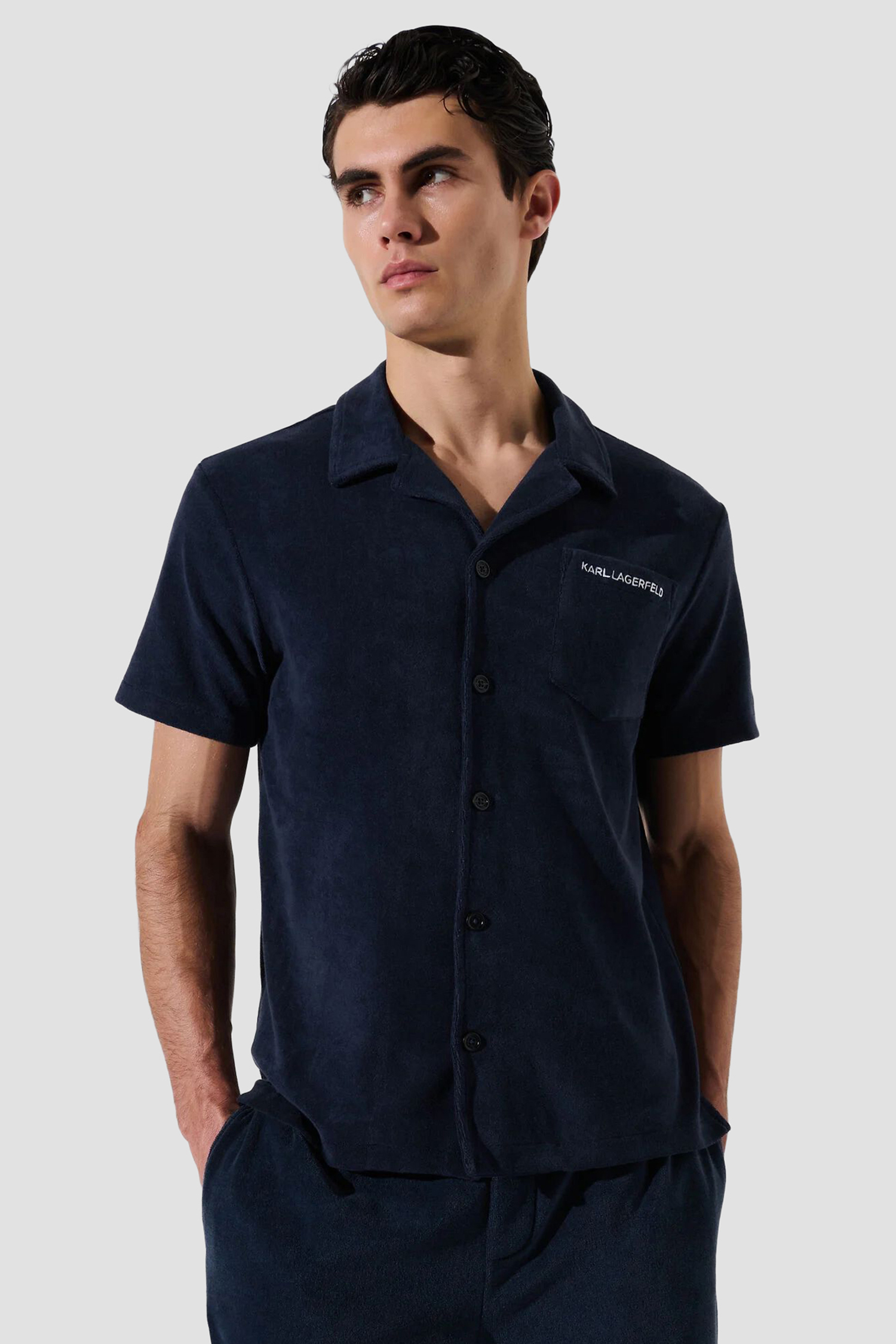 Мужская темно-синяя рубашка Karl Lagerfeld A3M46005;1WN