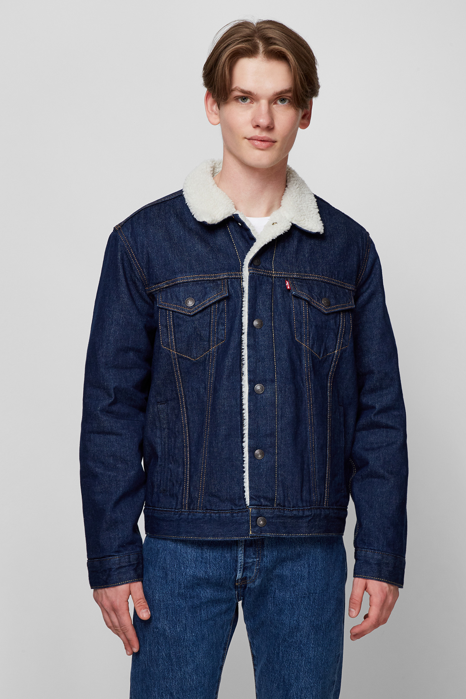 Темно-синяя джинсовая куртка для парней Levi’s® 16365;0084