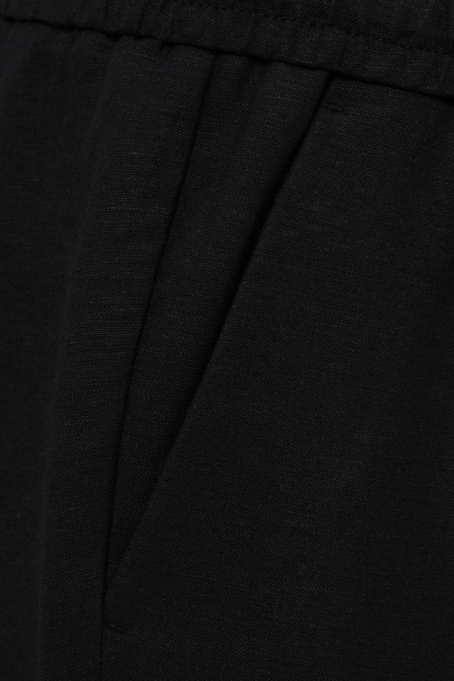 Мужские черные льняные брюки Antony Morato MMTR00790.FA900135;9000