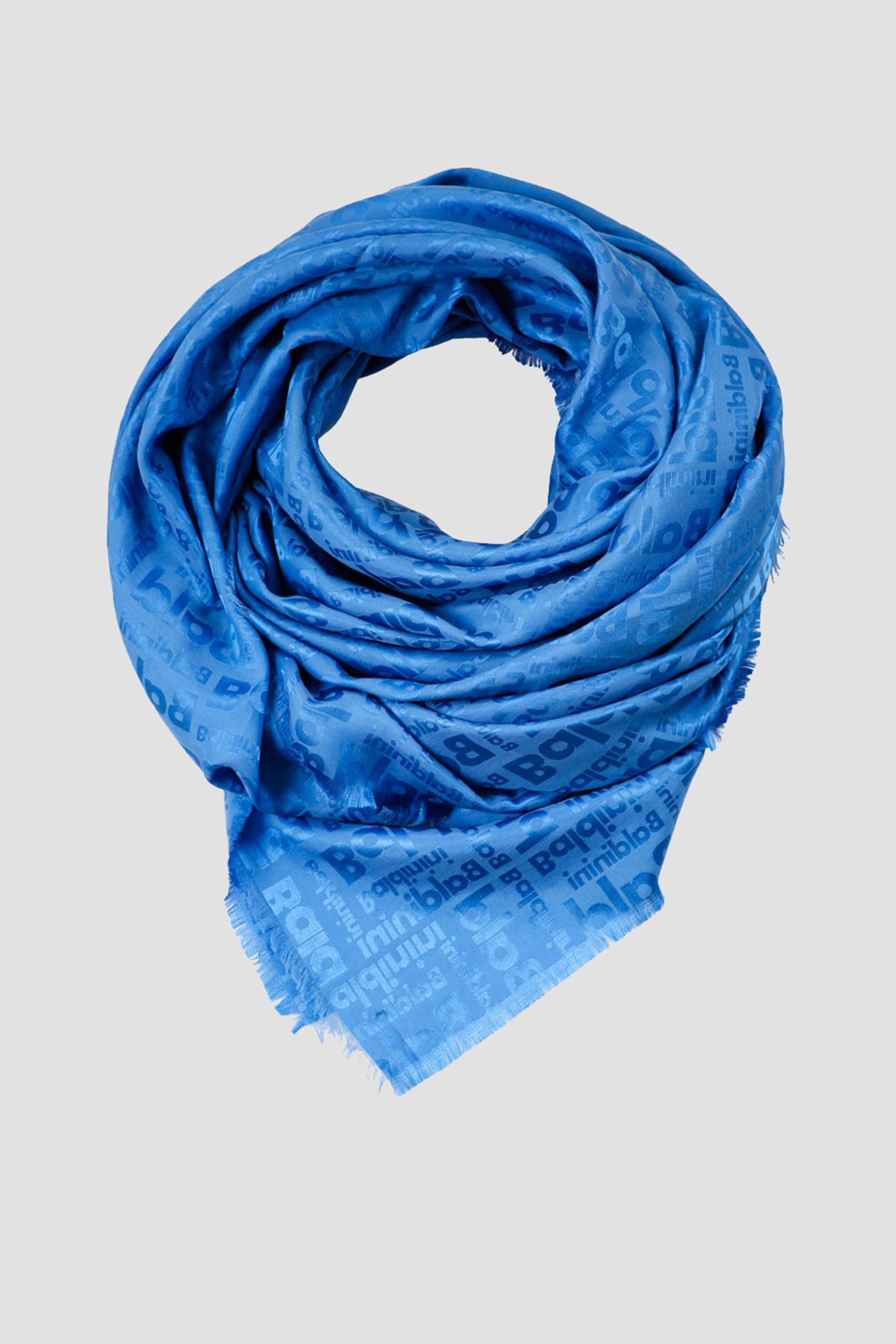 Женский синий шелковый шарф Baldinini 678650;310