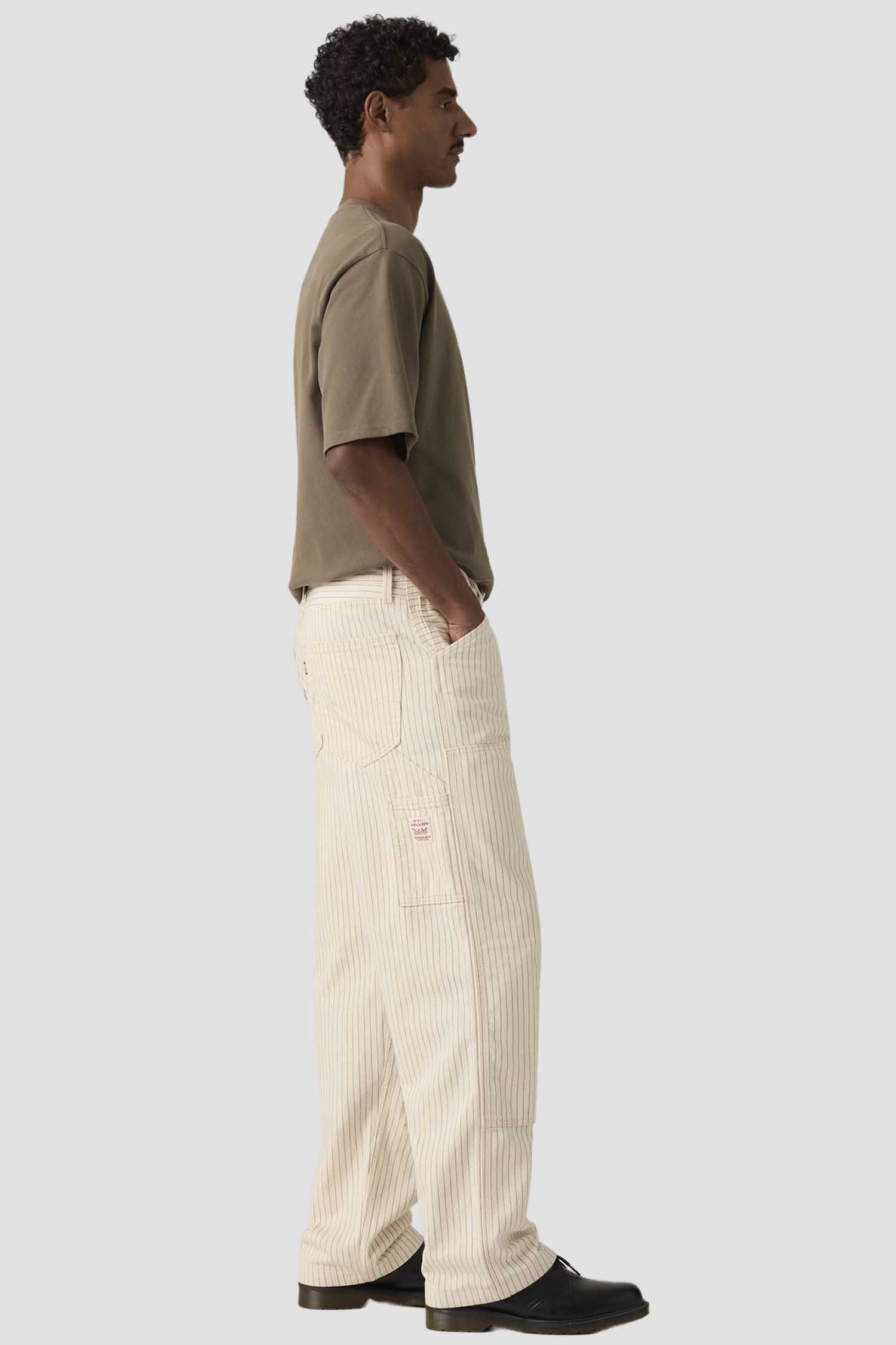 Чоловічі білі брюки у смужку 568™ Loose Straight Levi’s® A7367;0018