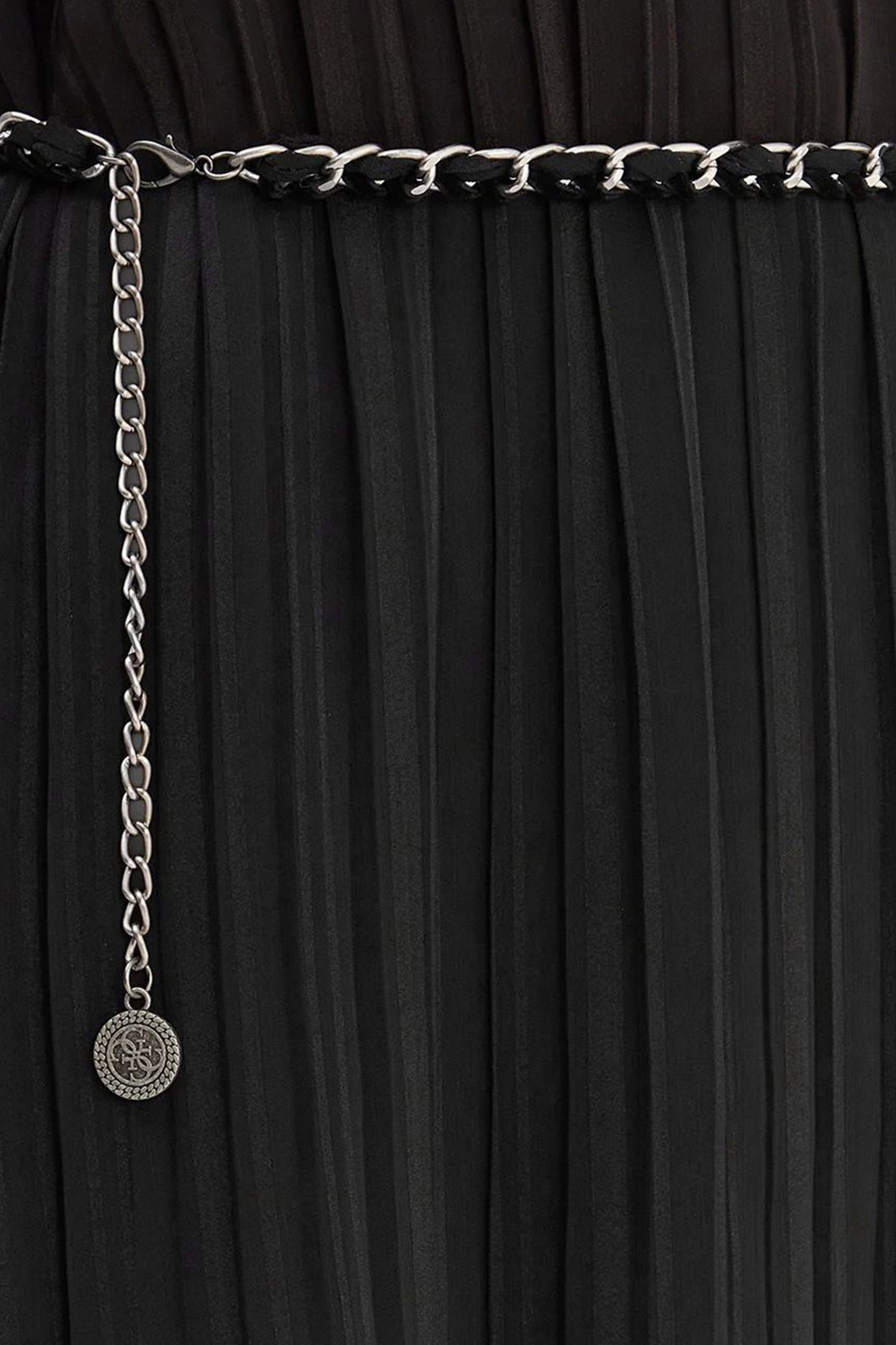 Жіноча чорна плісирована сукня Guess W6RK37.WJ712;JBLK