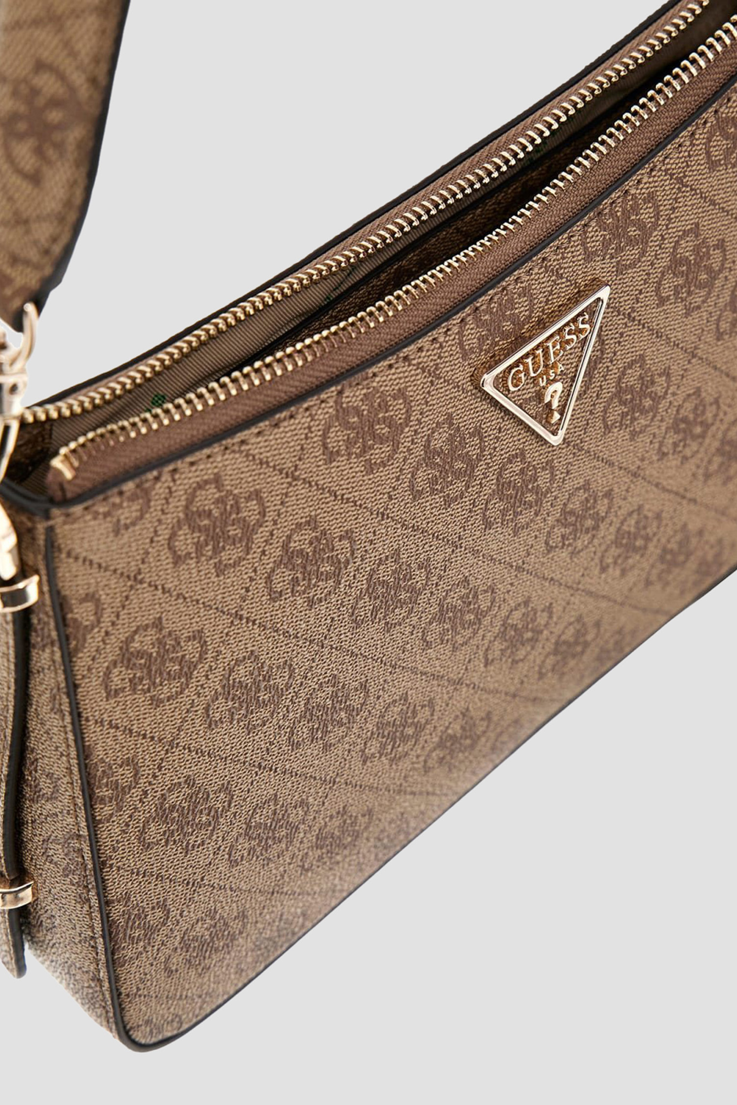 Женская бежевая сумка с узором Guess HWESG9.51018;LTL