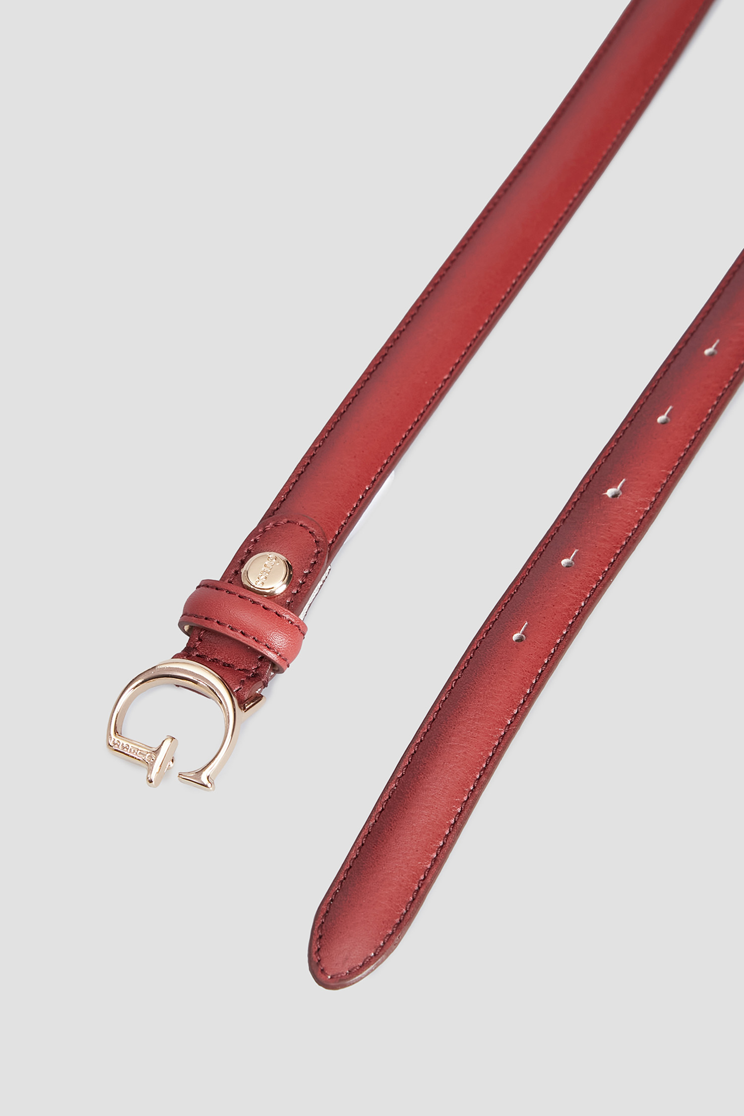 Женский красный кожаный ремень Guess BW9119.P4220;RED