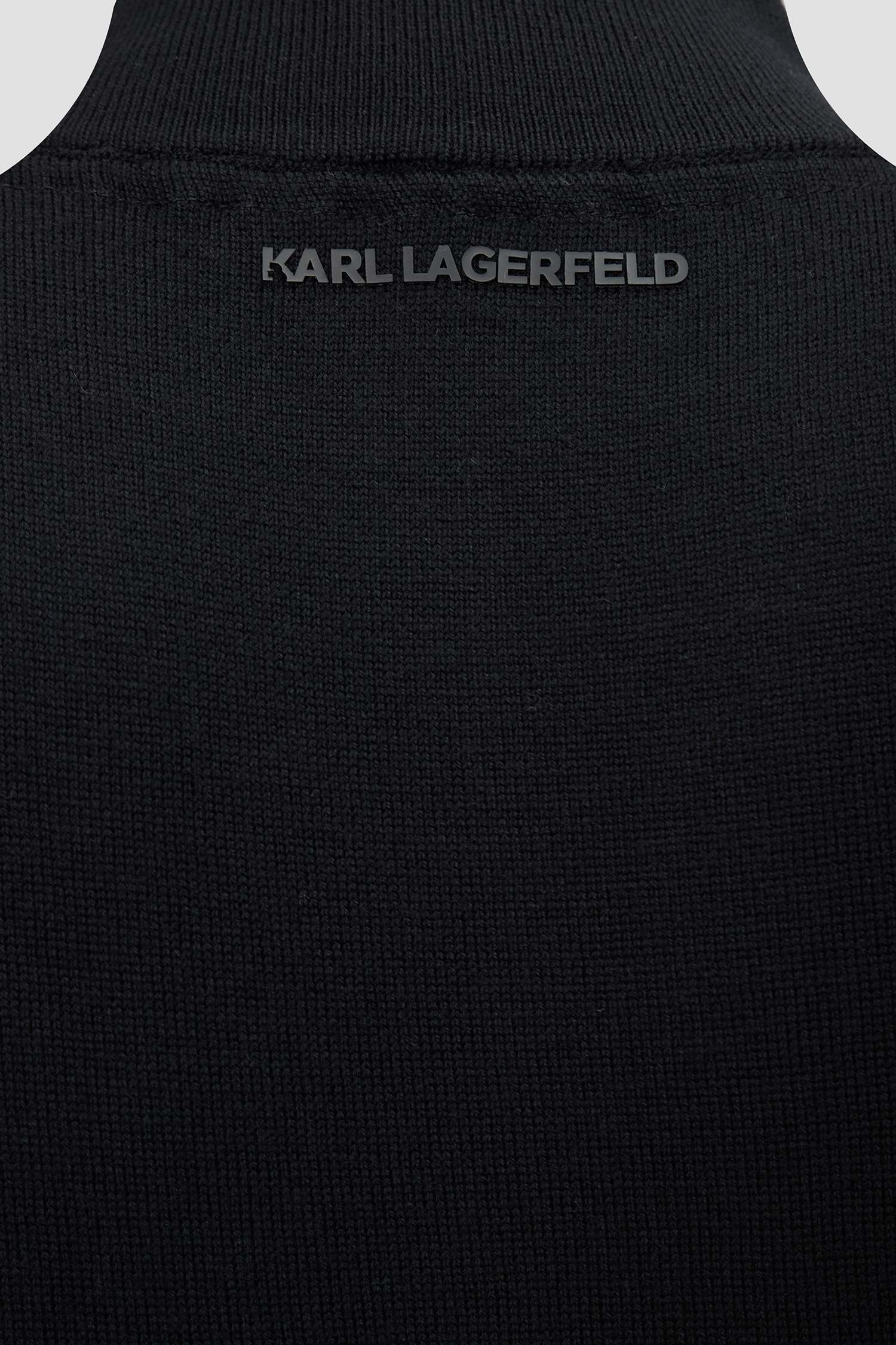 Мужской черный шерстяной кардиган Karl Lagerfeld 544399.655004;990