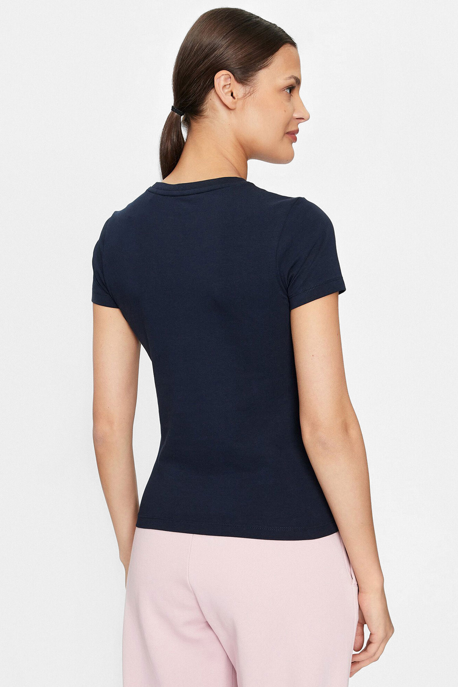 Женская темно-синяя футболка Guess Jeans W4YI01.J1314;A71W