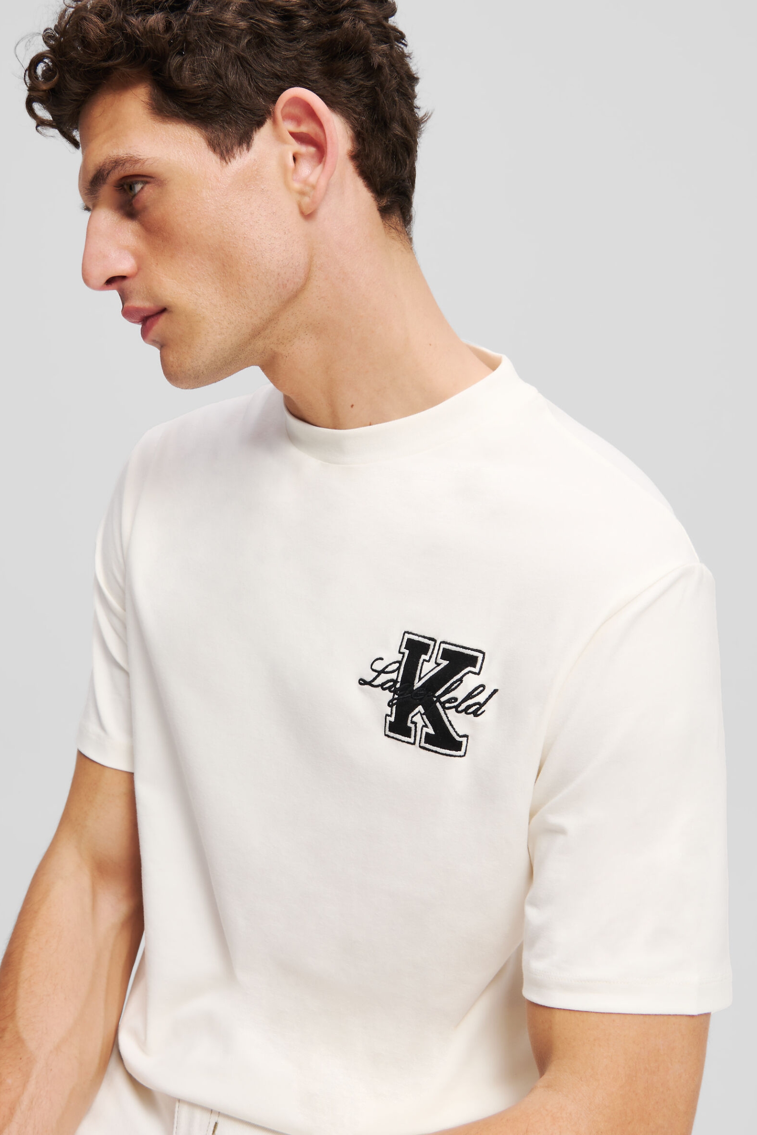 Мужская белая футболка Karl Lagerfeld 552221.755148;60