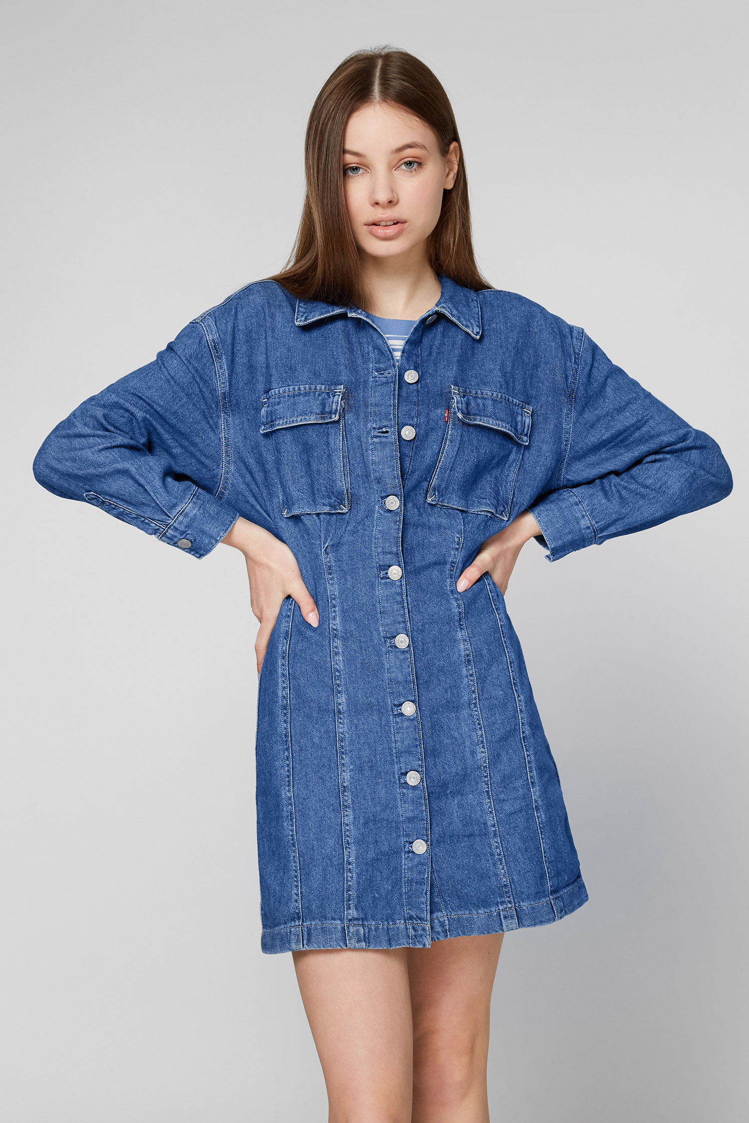 Синее джинсовое платье для девушек Levi’s® 29325;0002