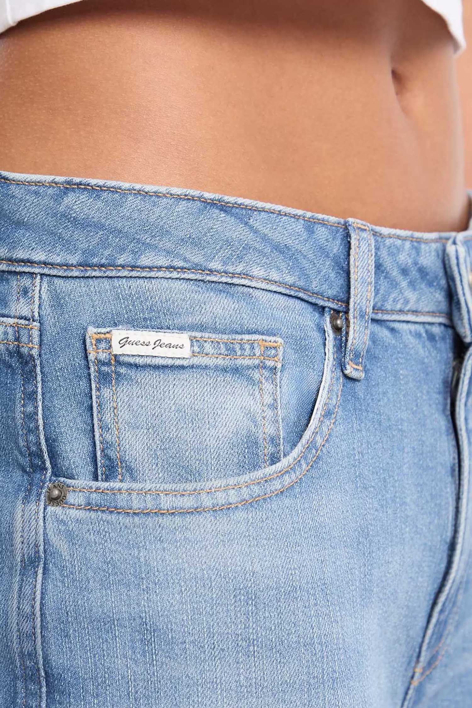 Женские голубые джинсы Guess Jeans W5YA0I.D0022;GJGL