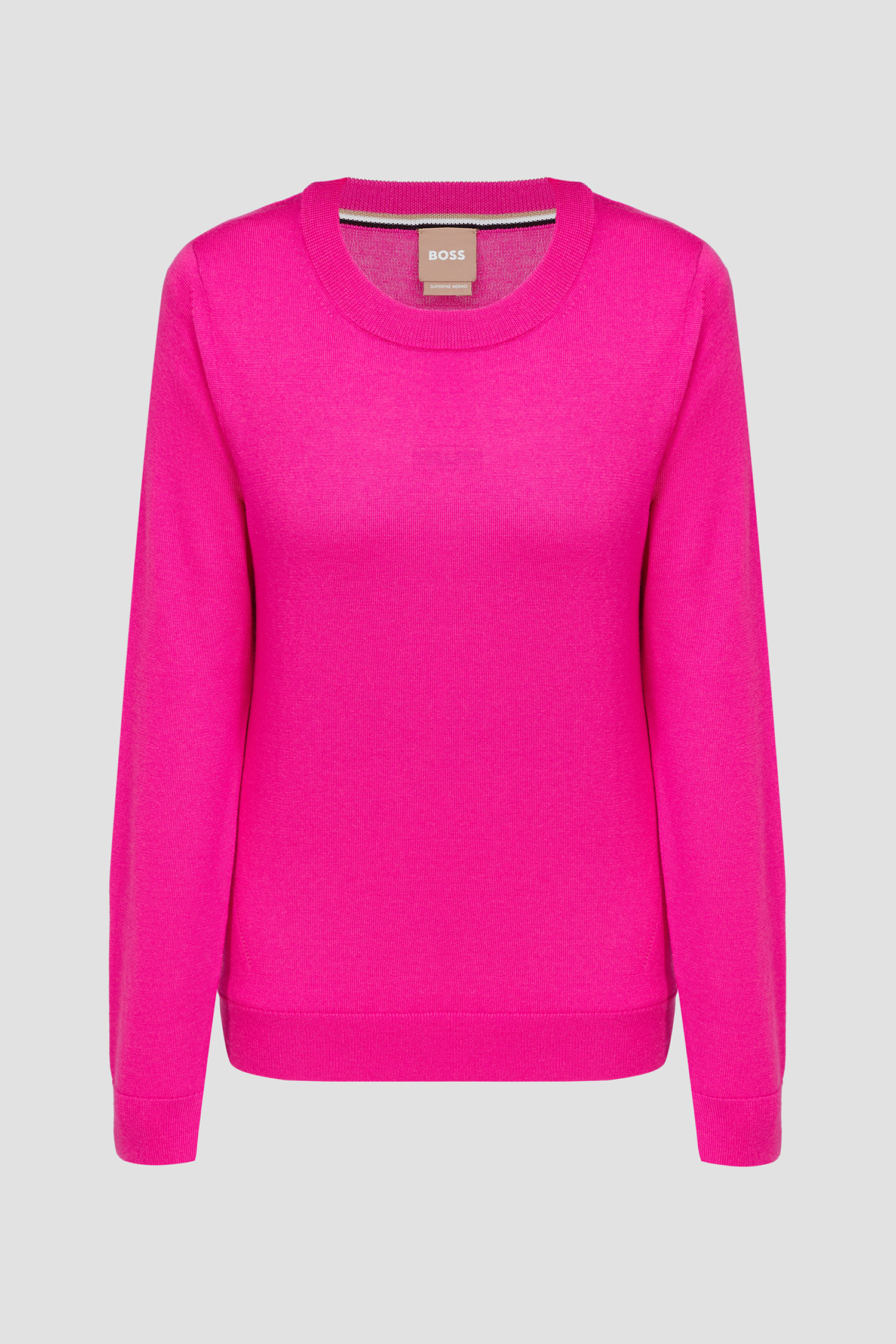 Женский розовый шерстяной джемпер BOSS 50492551;674