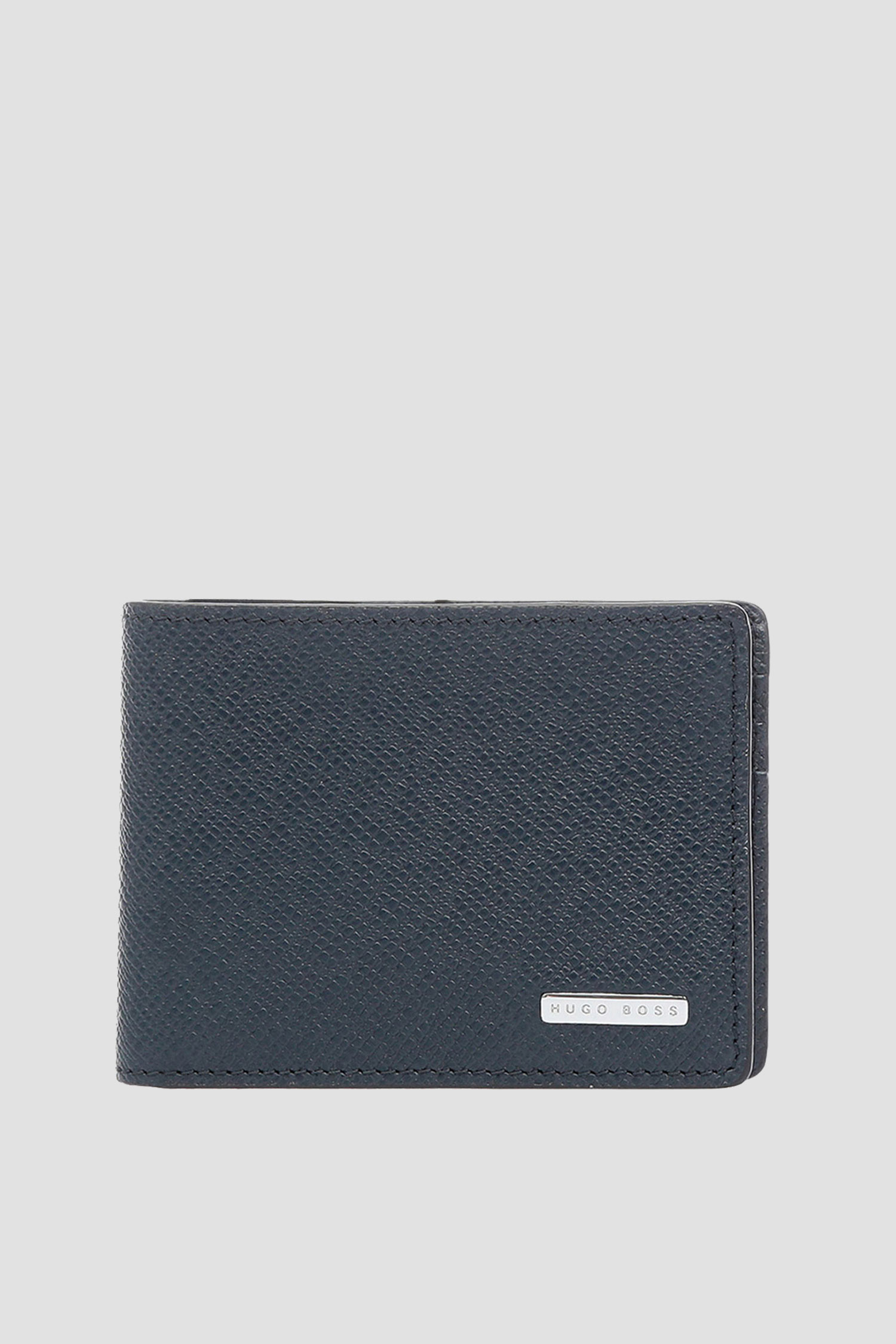 Чоловічий синій шкіряний гаманець BOSS 50311739;401