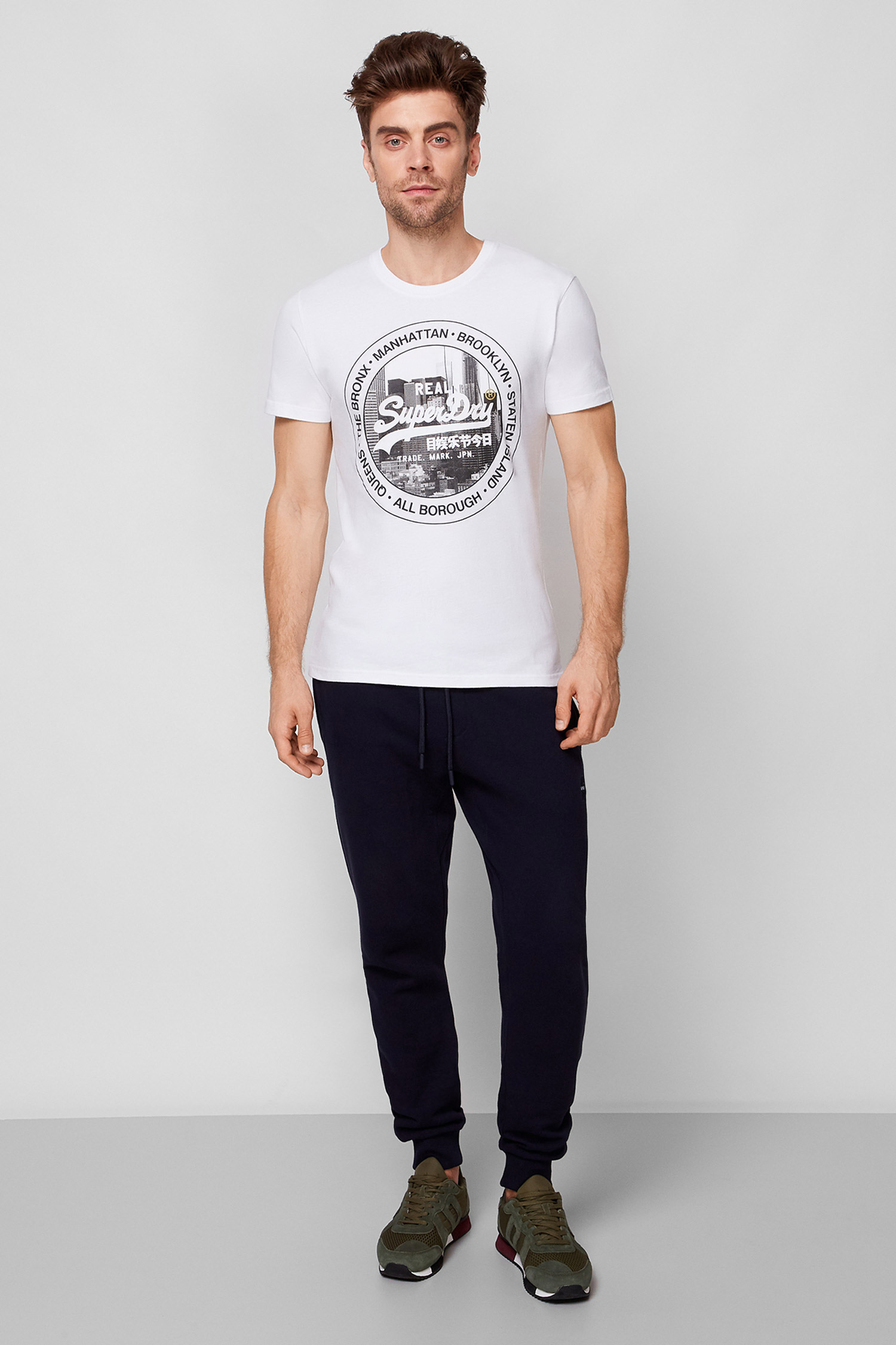 Мужская белая футболка SuperDry M1010347B;01C