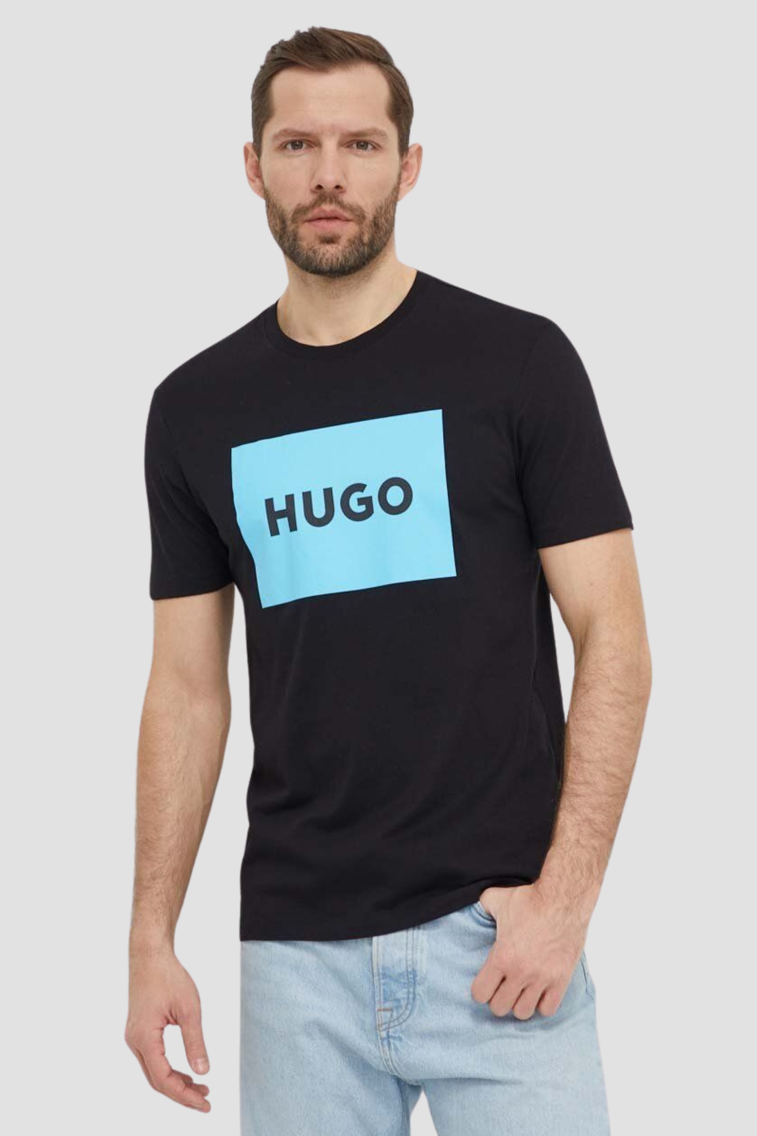 Мужская черная футболка HUGO 50467952;009