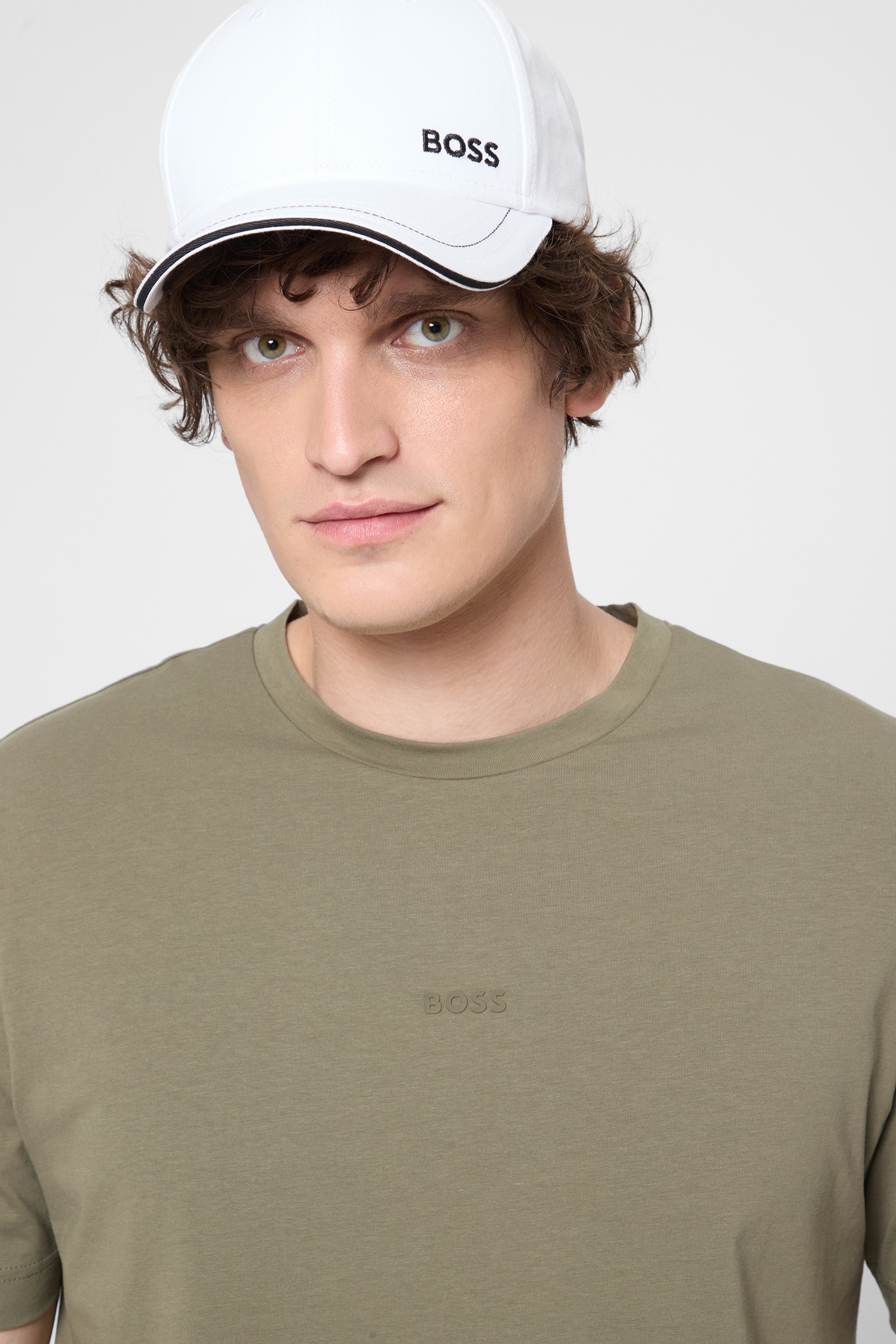 Мужская зеленая футболка BOSS 50473278;342