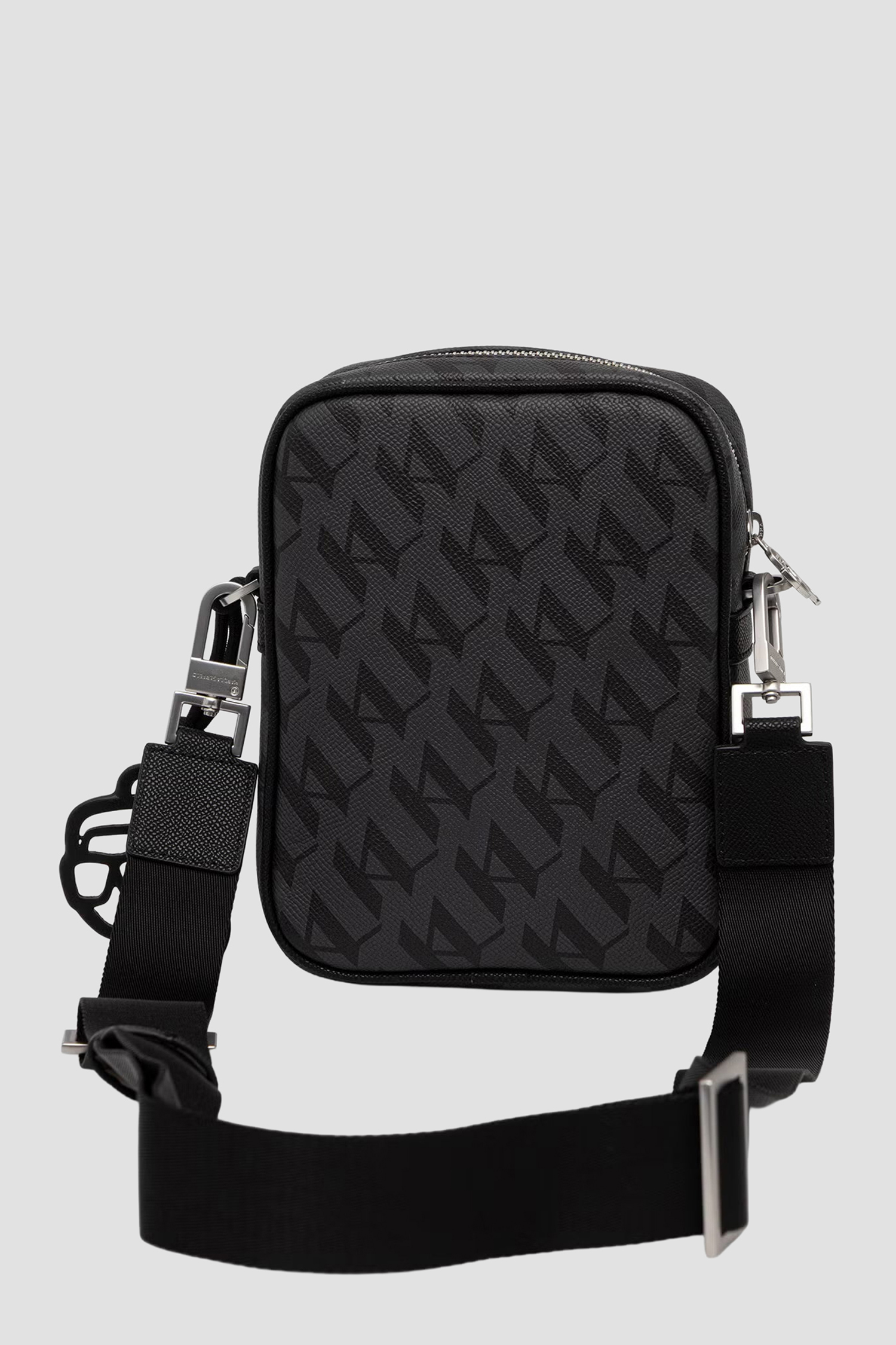 Мужская темно-серая сумка с узором Karl Lagerfeld B3M30258;999