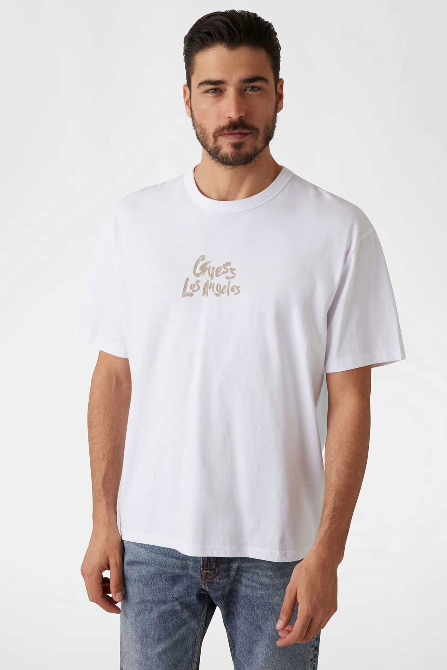 Чоловіча біла футболка Guess M5GI13.K8FQ4;G011