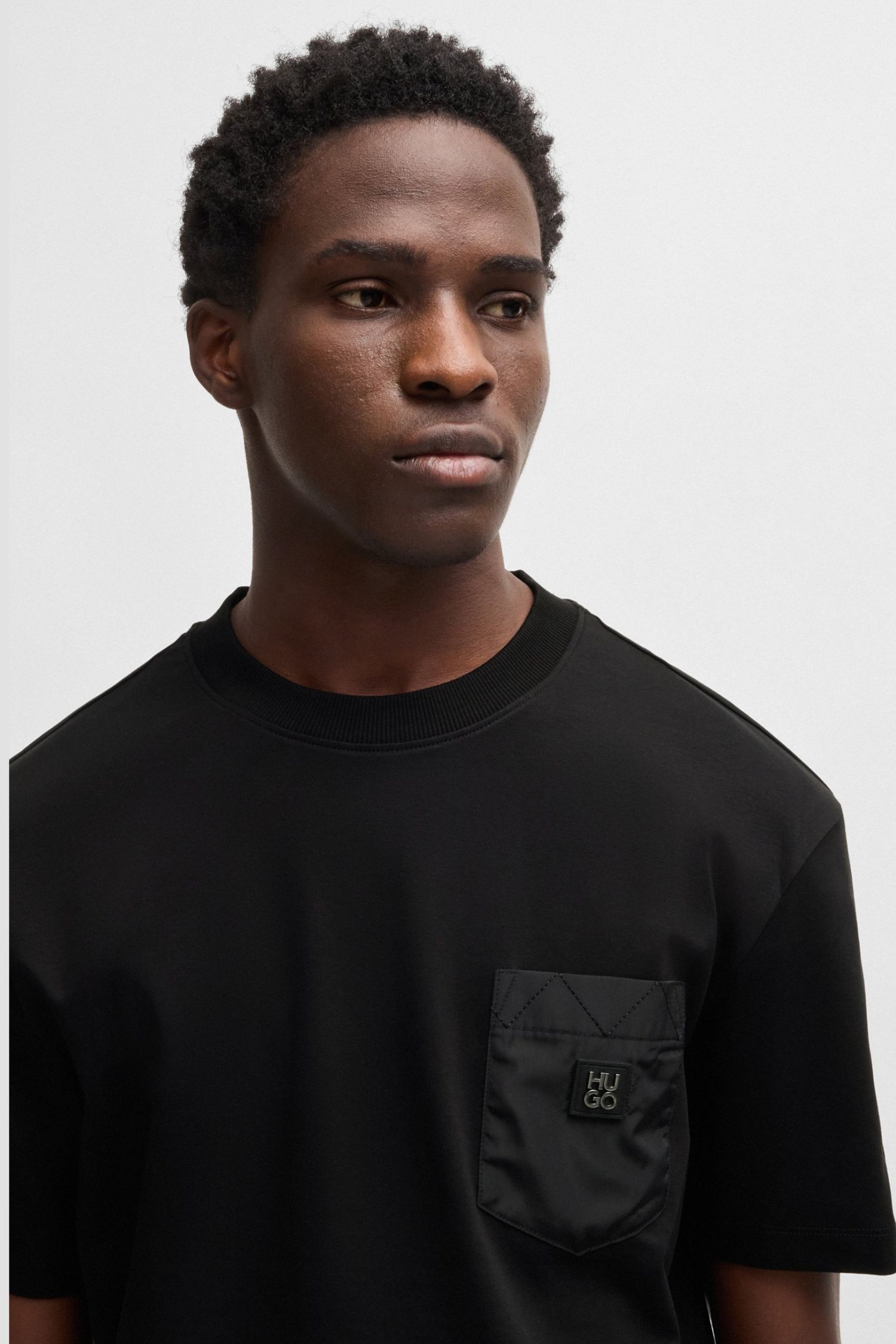 Мужская черная футболка HUGO 50536347;001