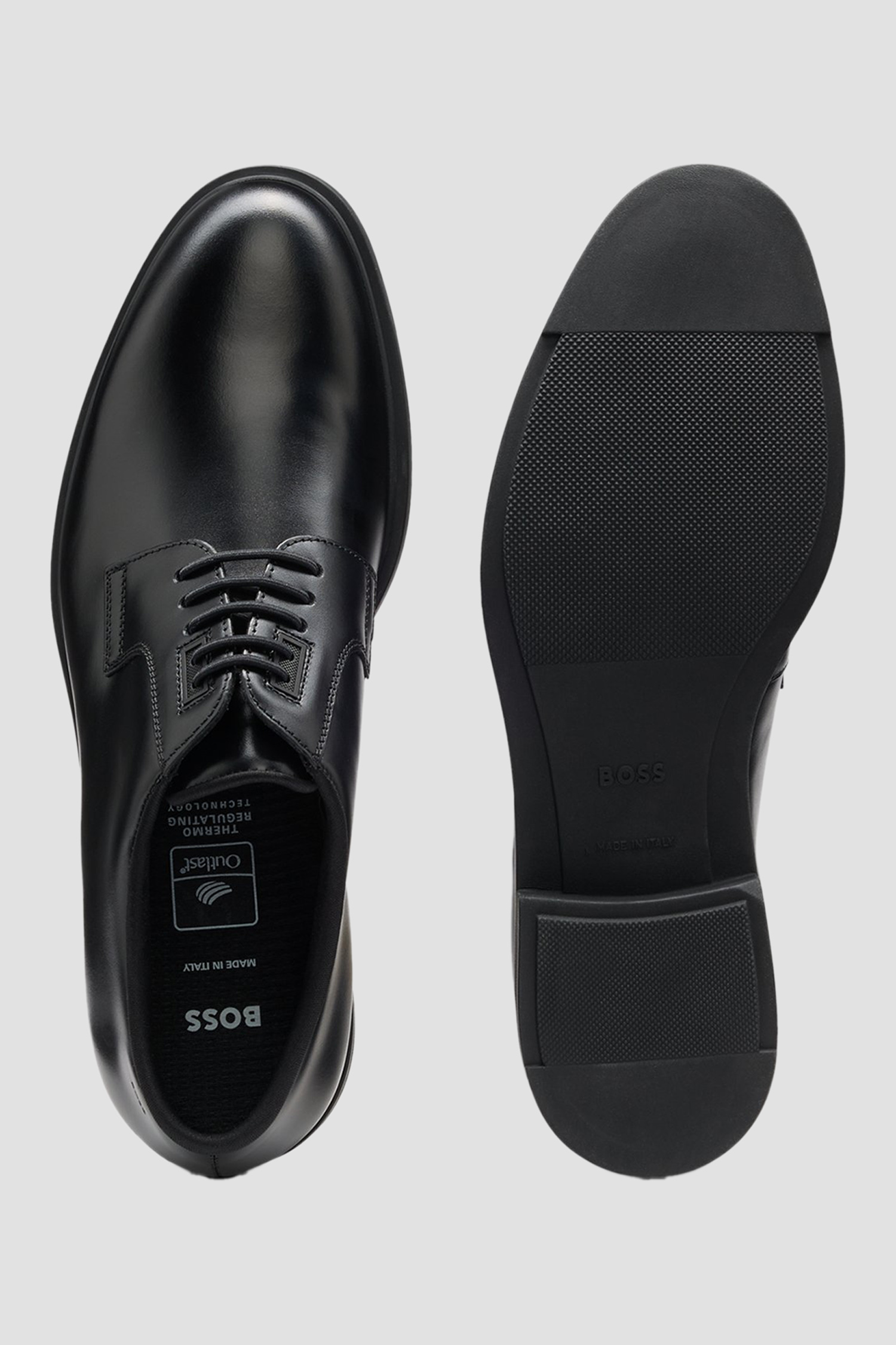 Чоловічі чорні шкіряні дербі BOSS 50499719;001