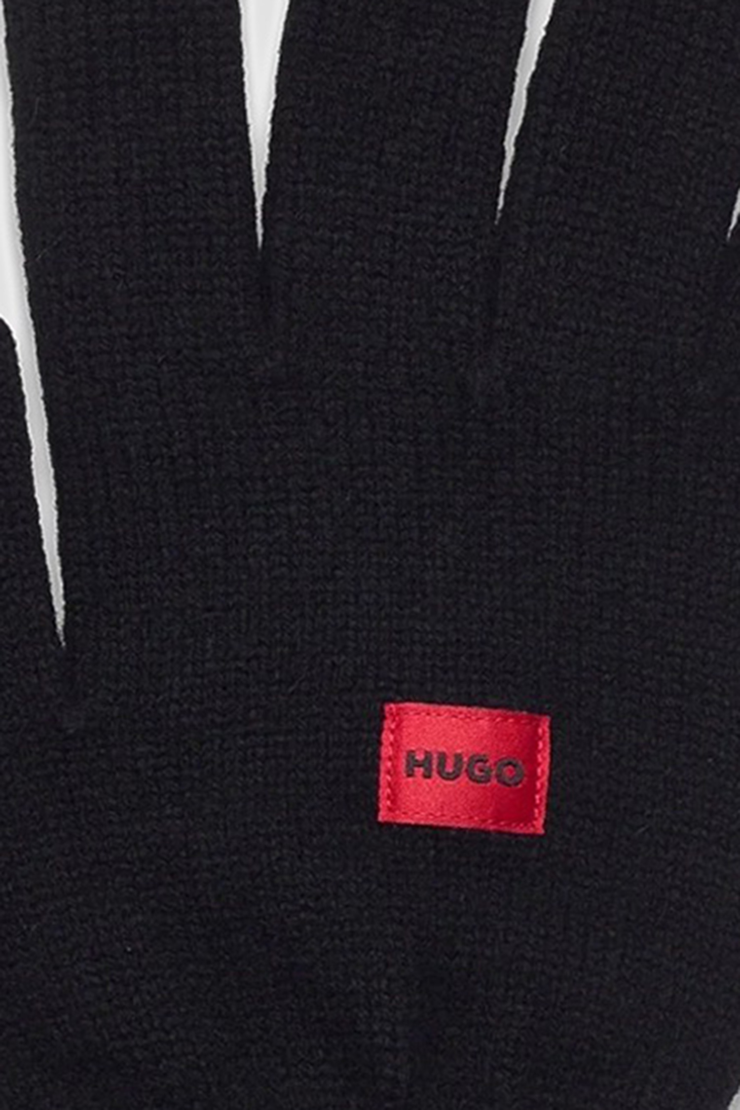 Мужские черные шерстяные перчатки HUGO 50503344;001