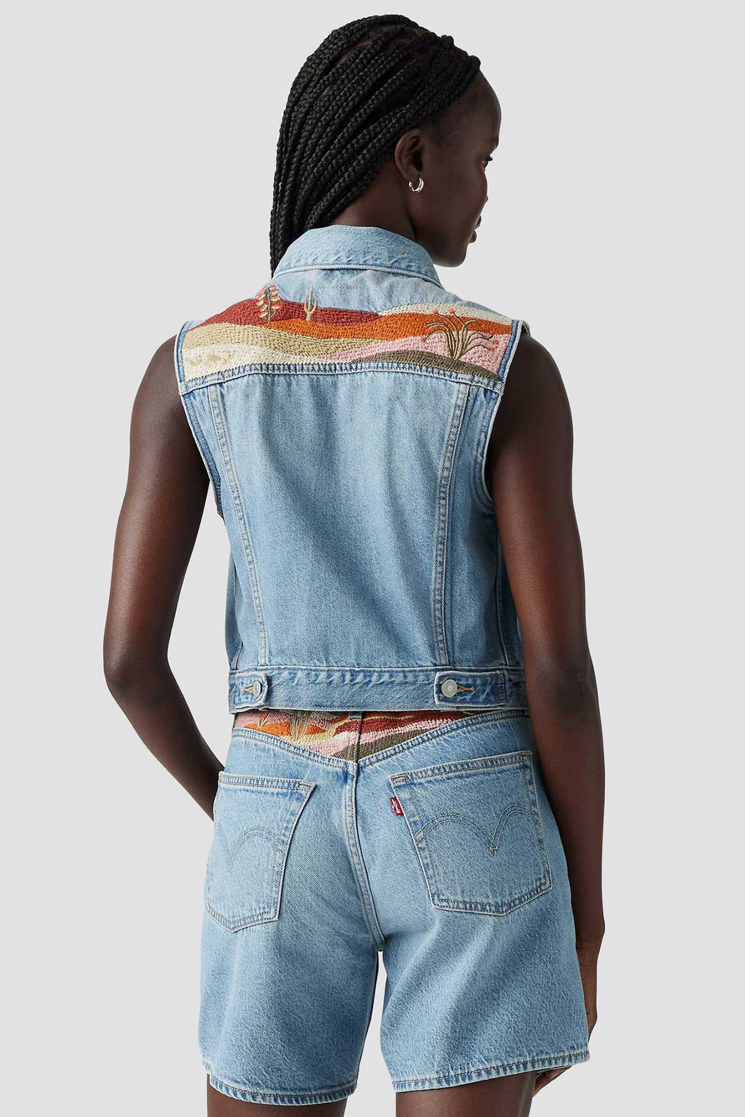 Женский голубой джинсовый жилет Levi’s® 002A7;0000