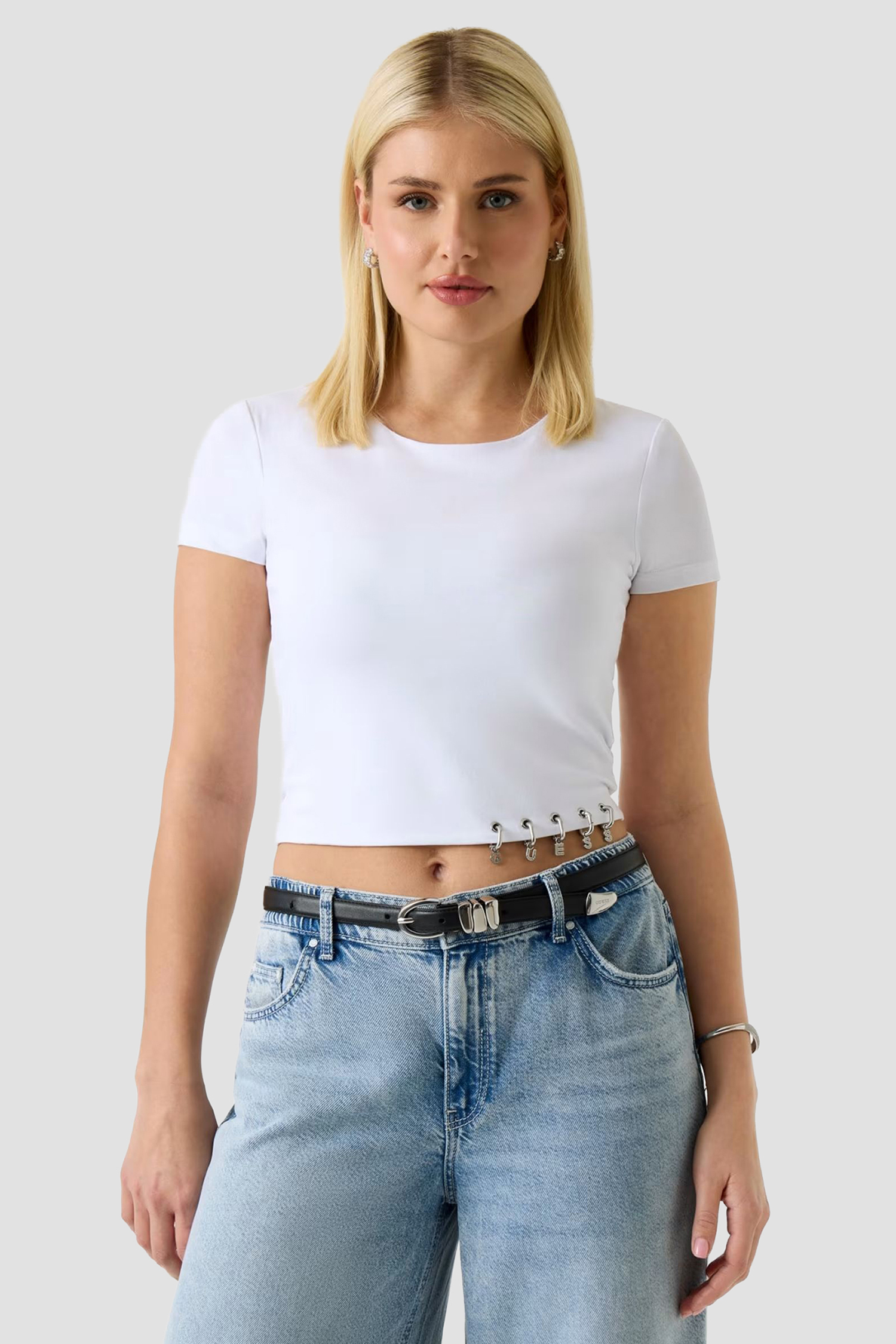 Женский белый топ Guess W6GP11.K2933;G011