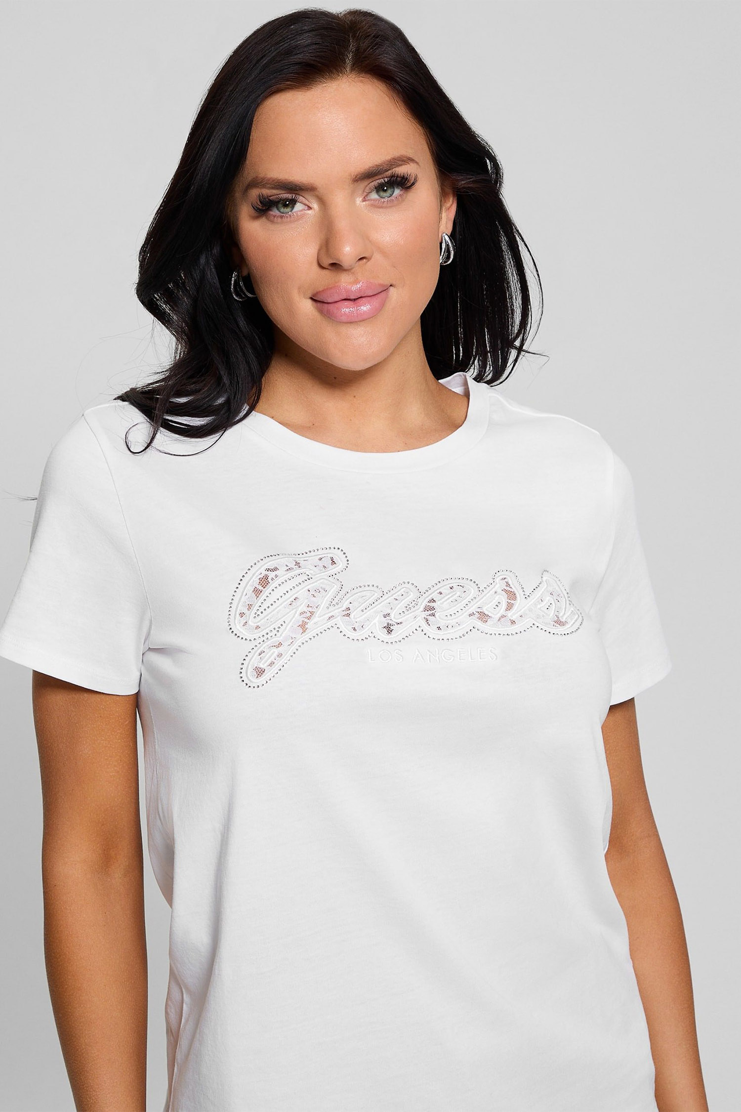 Женская белая футболка Guess W5RI08.K9RM1;G011