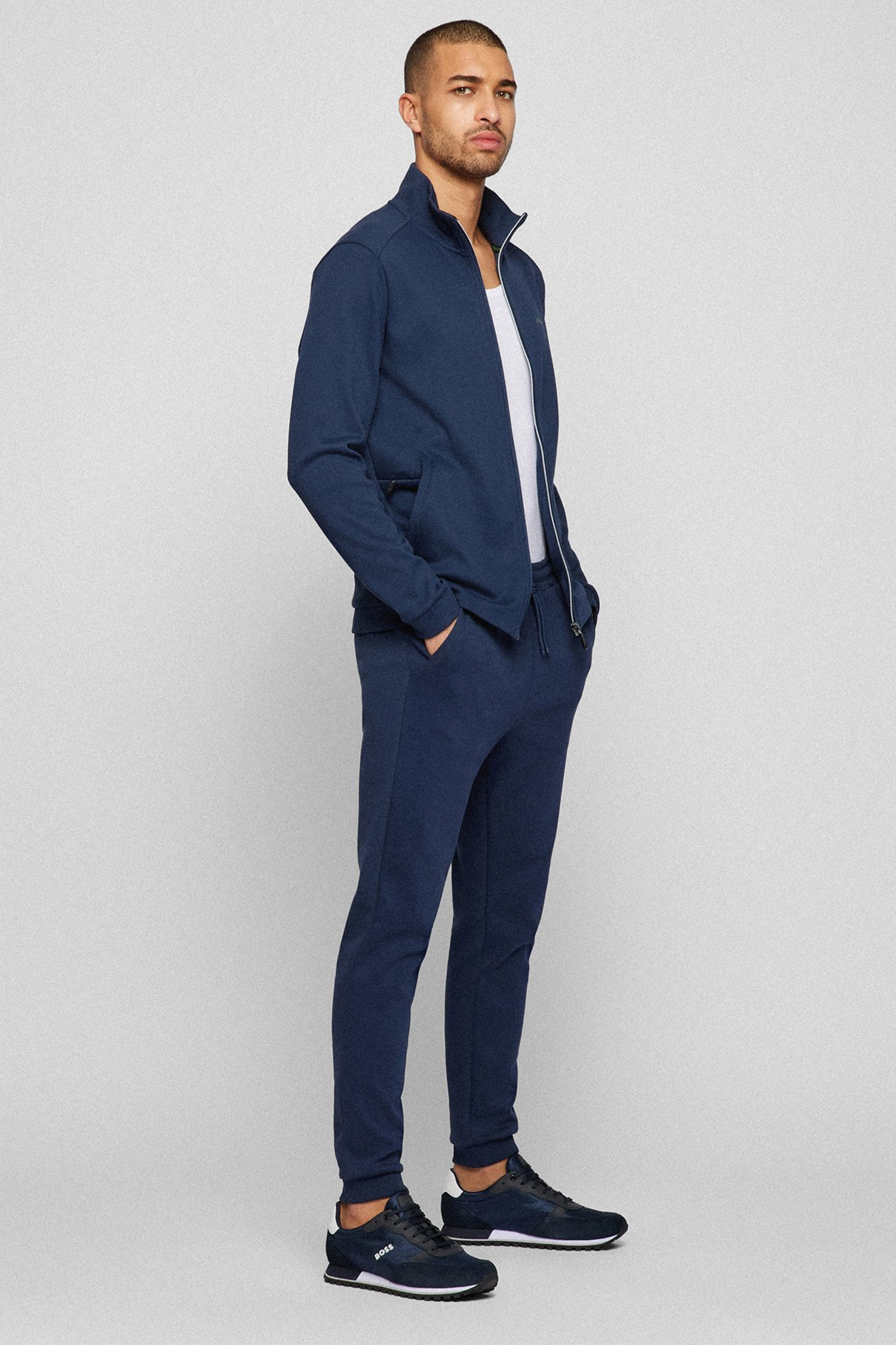 Чоловічі темно-сині кросівки BOSS 50470152;401