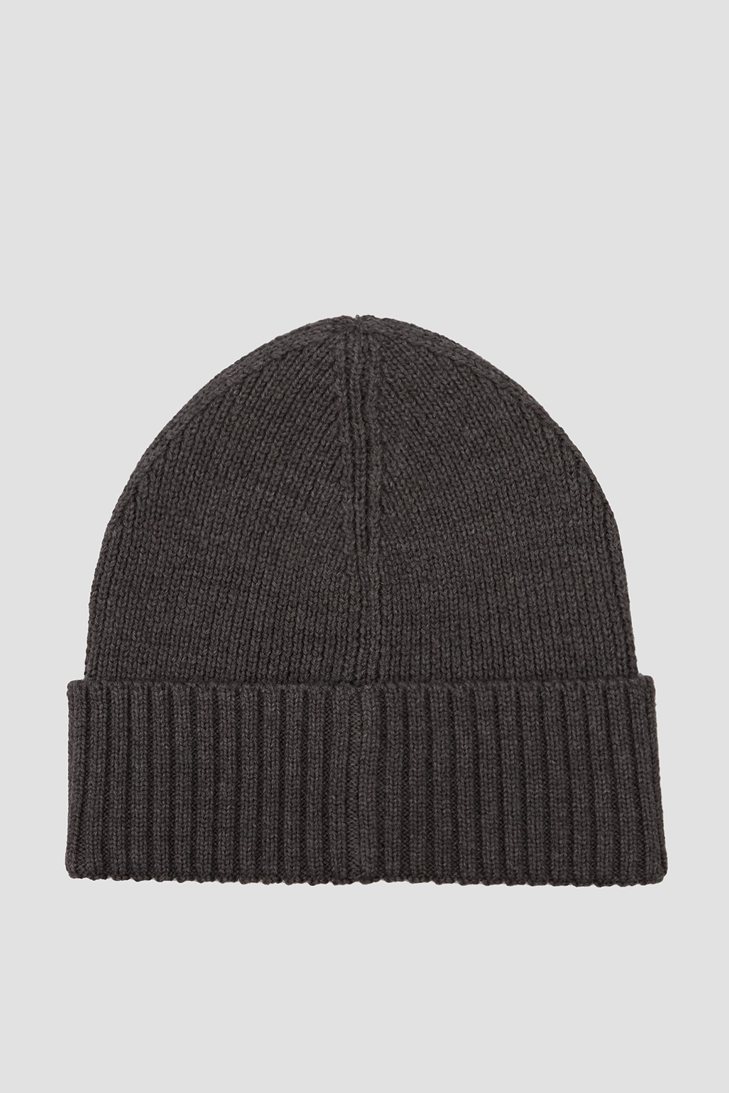 Мужская темно-серая шерстяная шапка BOSS 50522444;030