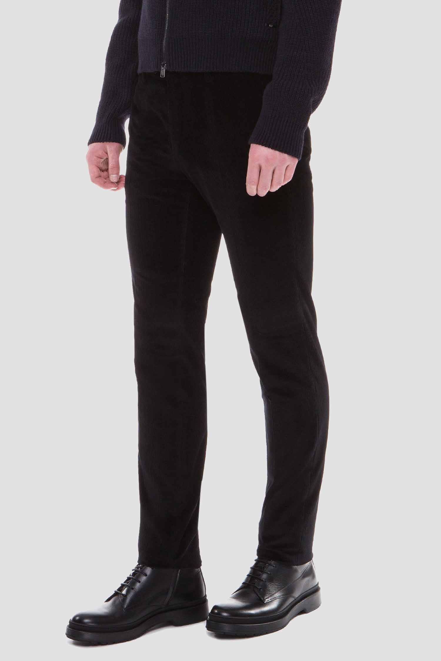 Мужские черные вельветовые брюки BOSS 50417757;001