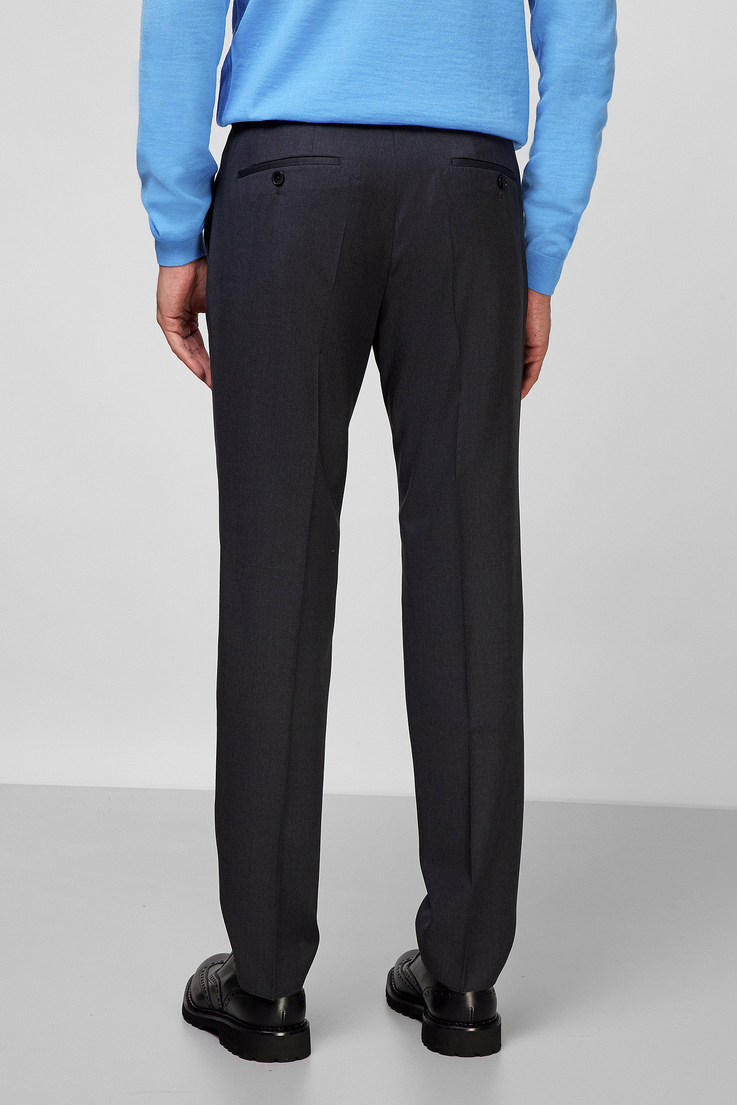 Чоловічі темно-сірі вовняні брюки BOSS 50318499;021