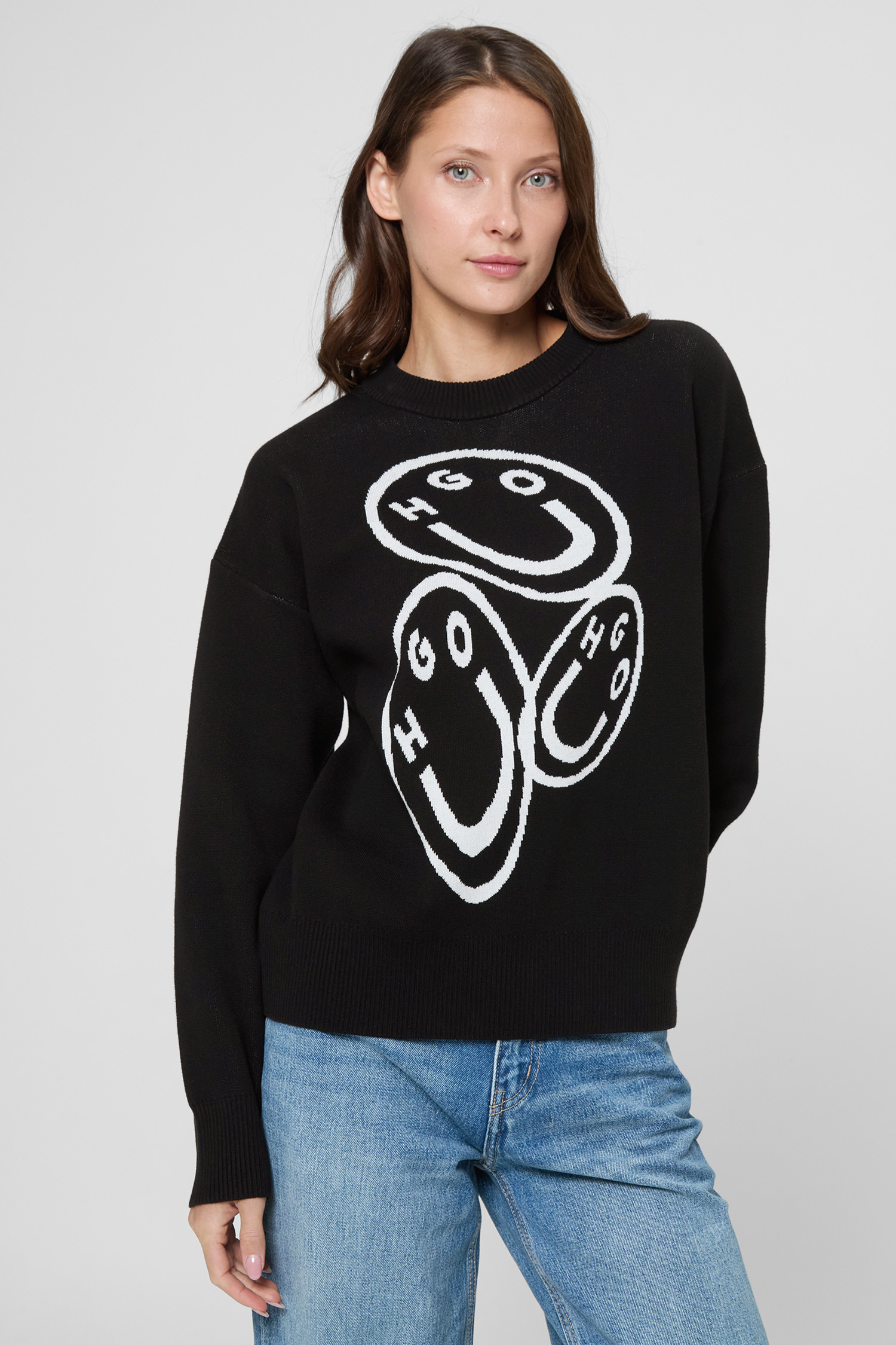 Женский черный джемпер HUGO BLUE 50543020;993