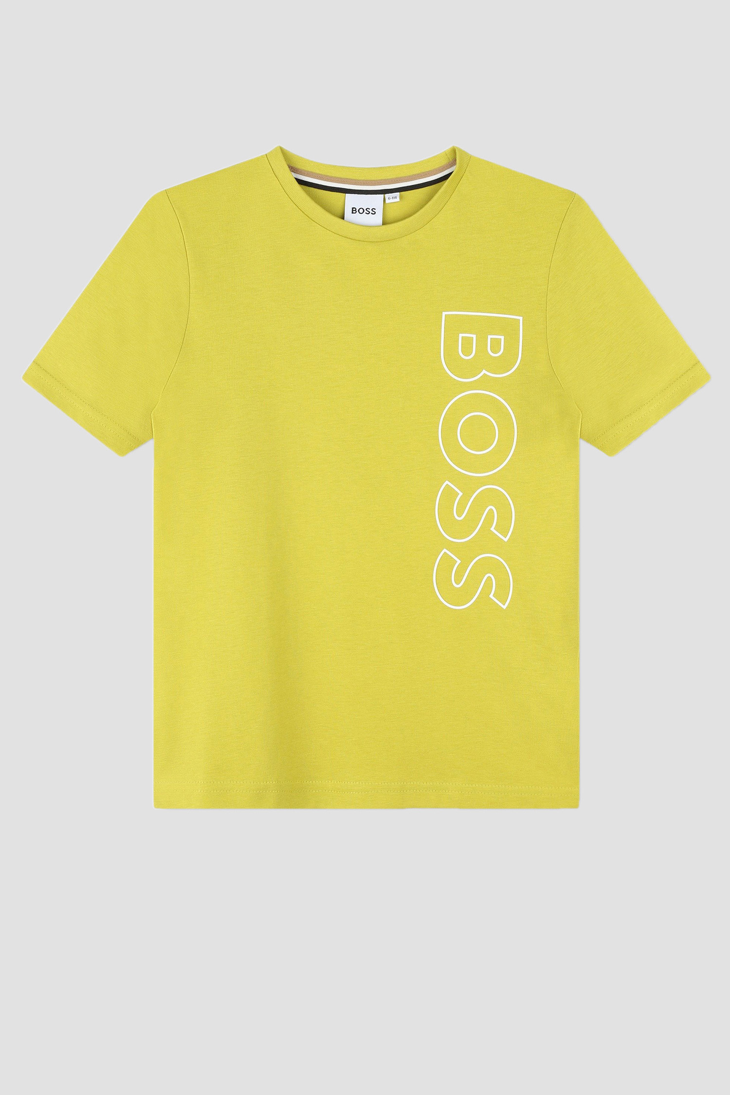 Дитяча жовта футболка BOSS kids J25O66;606