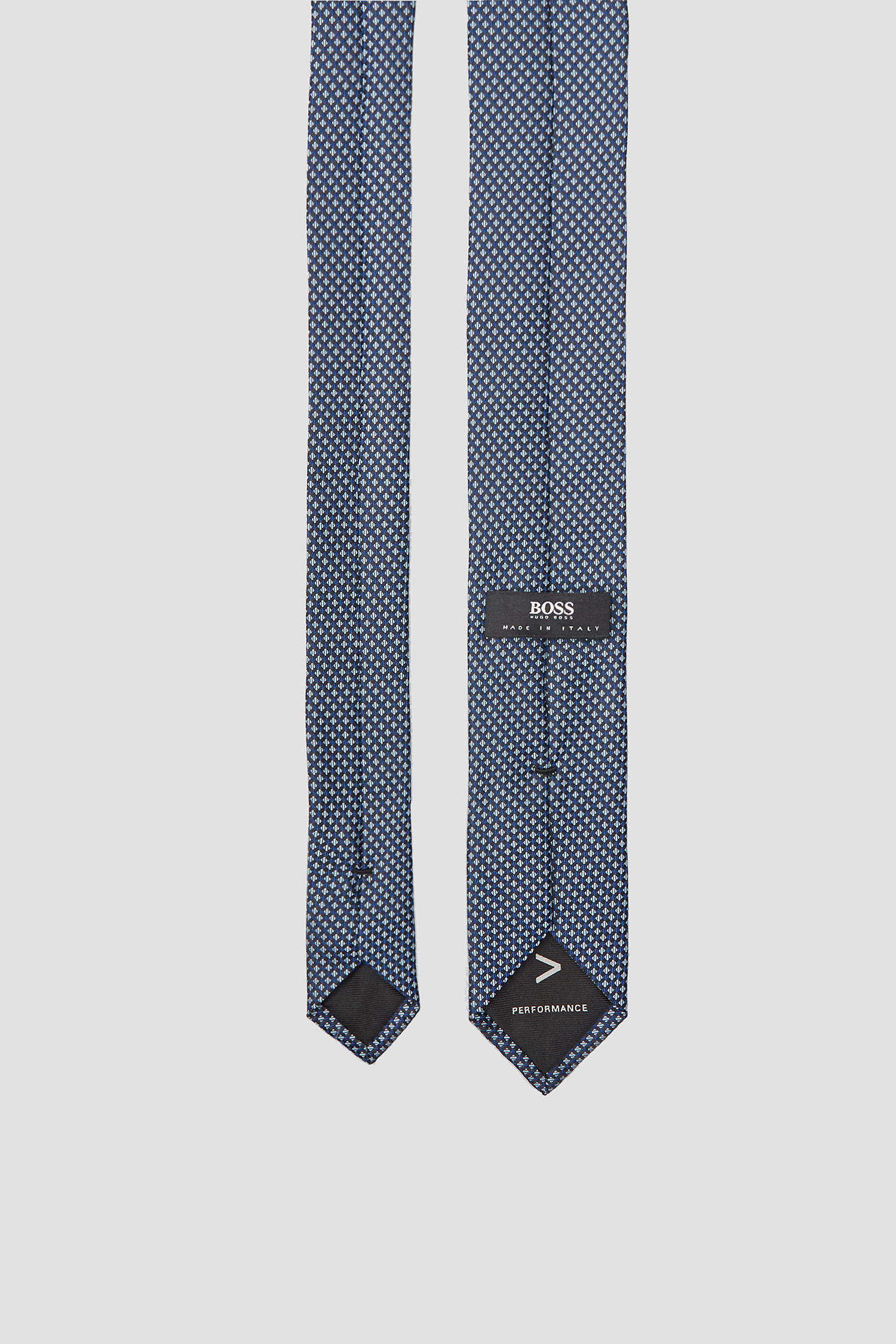 Мужской синий галстук в клетку BOSS 50466575;450