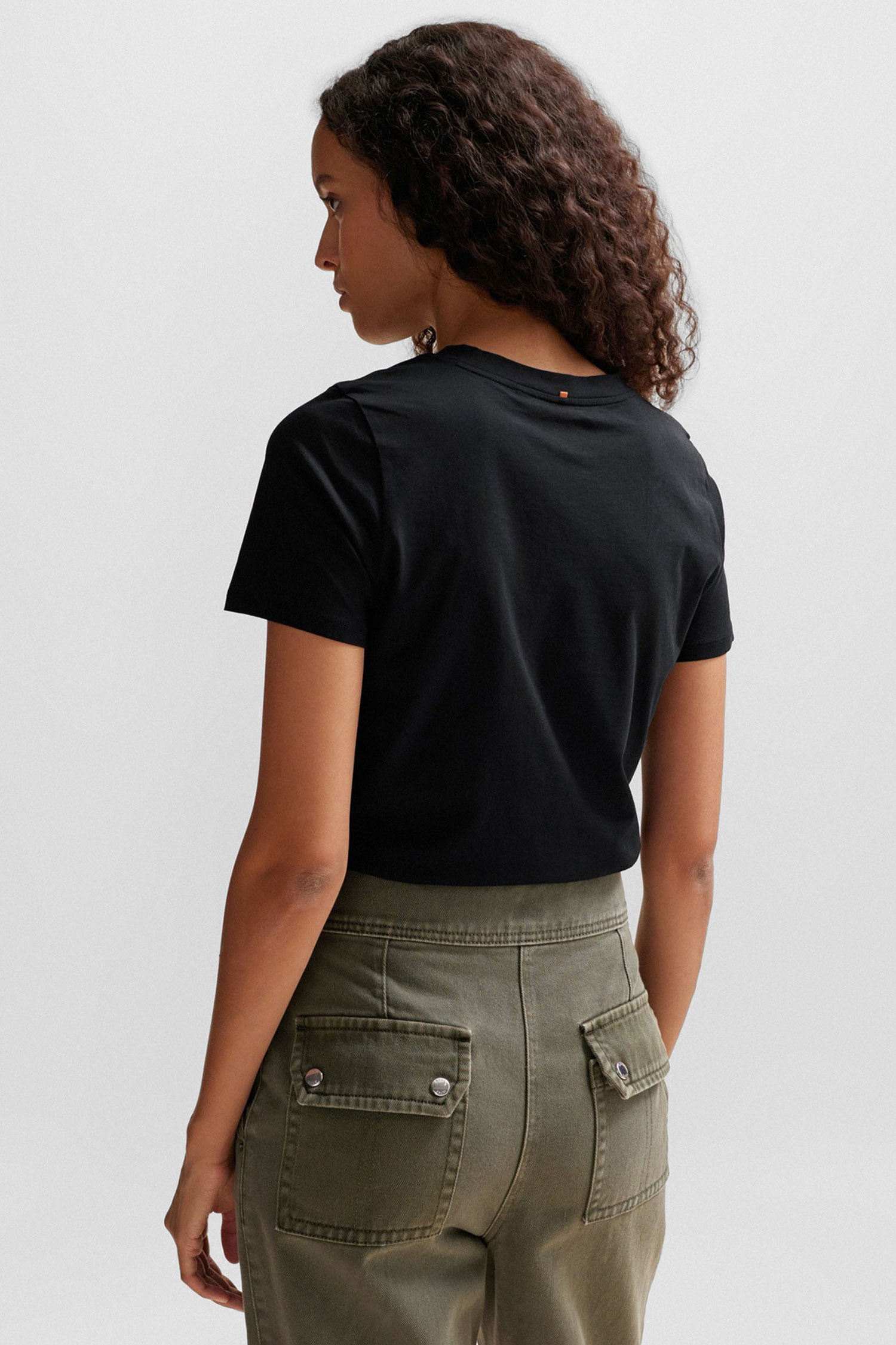 Женская черная футболка BOSS 50501139;001