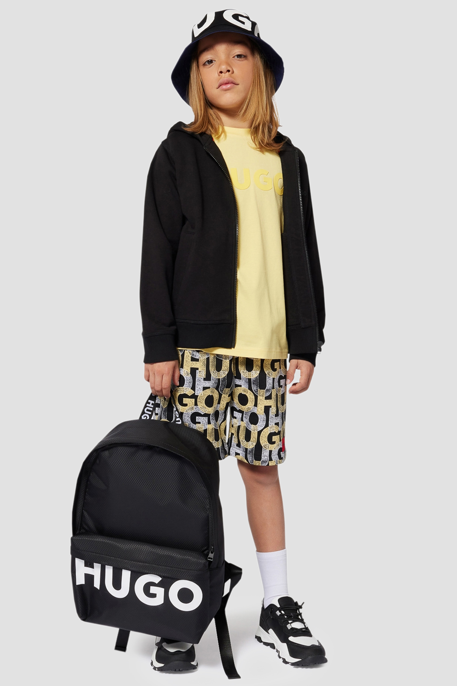 Дитячий чорний рюкзак HUGO kids G00424;09B