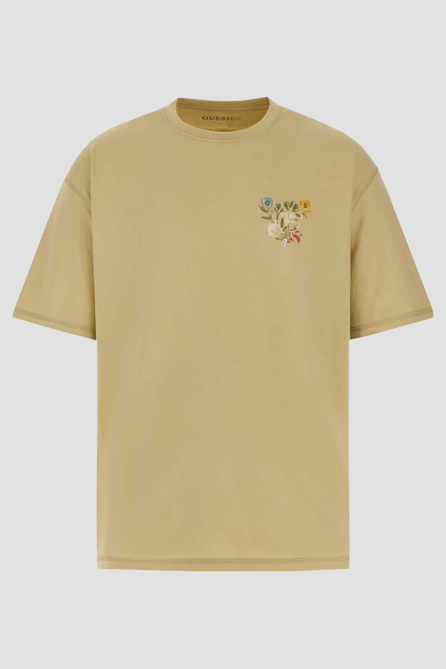 Мужская бежевая футболка Guess M4GI19.K8FQ4;A82C