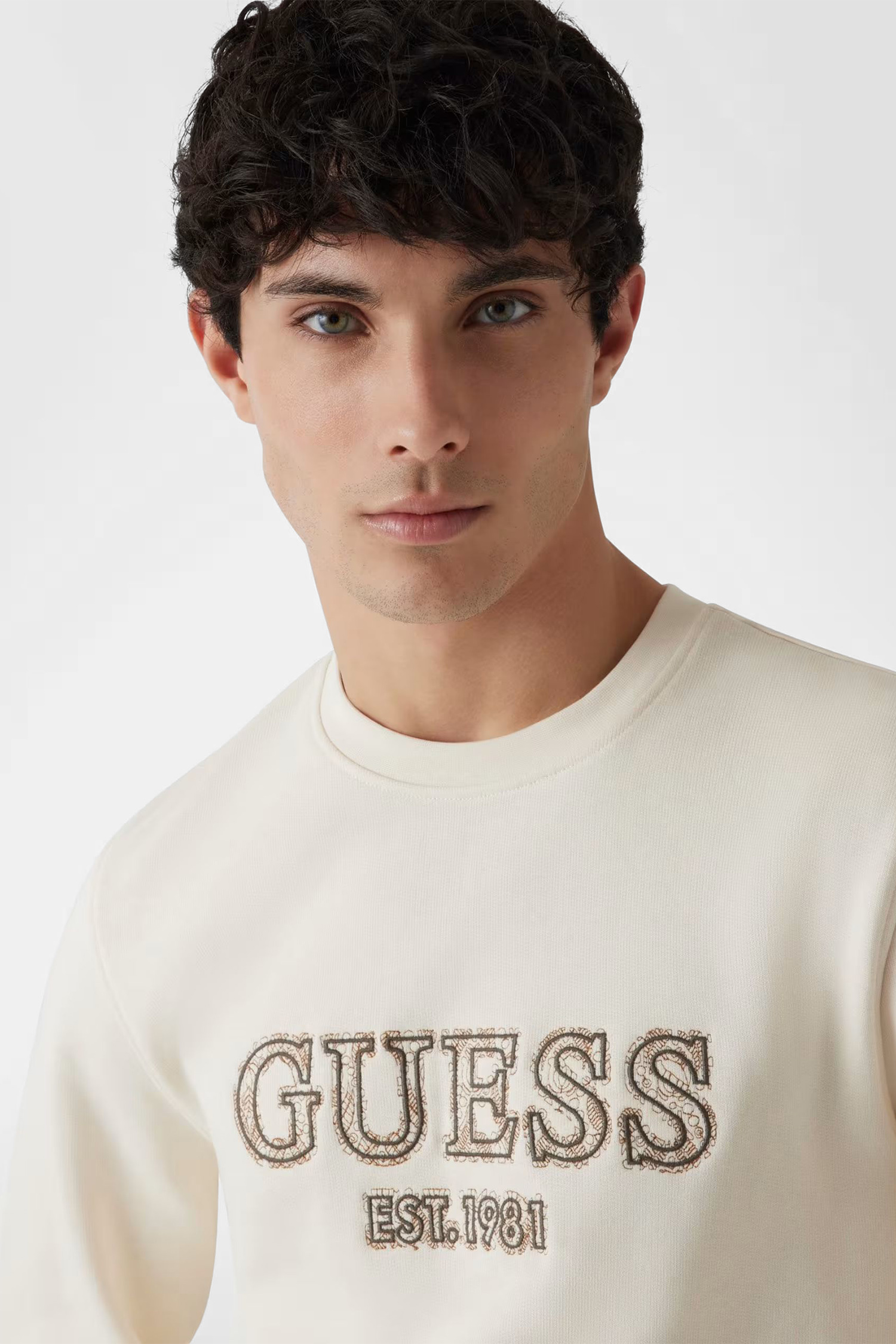 Мужской бежевый свитшот Guess M5RQ15.KCN01;G1H6